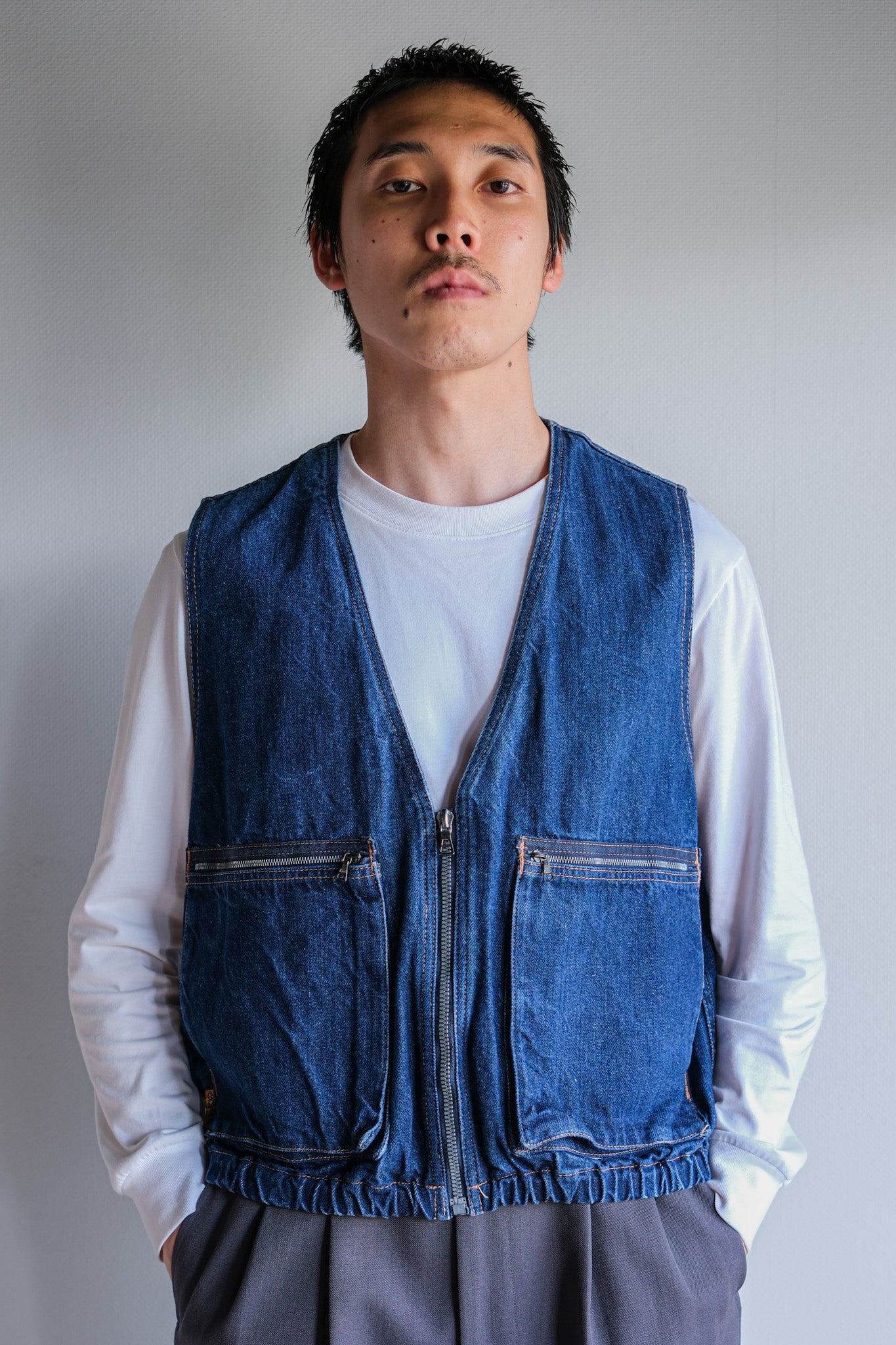 【~80's】Old EMPORIO ARMANI Denim Vest