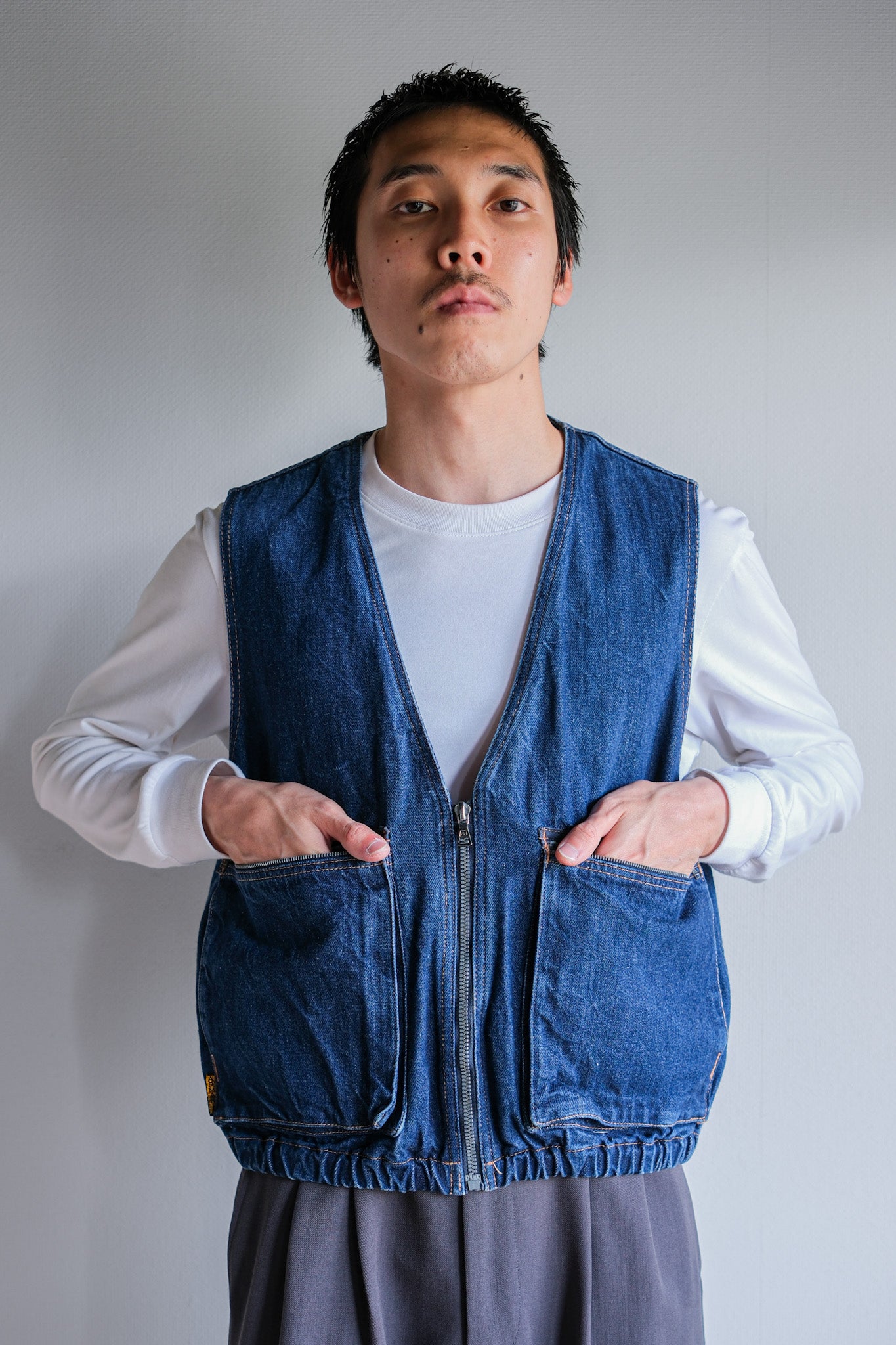 【~80's】Old EMPORIO ARMANI Denim Vest
