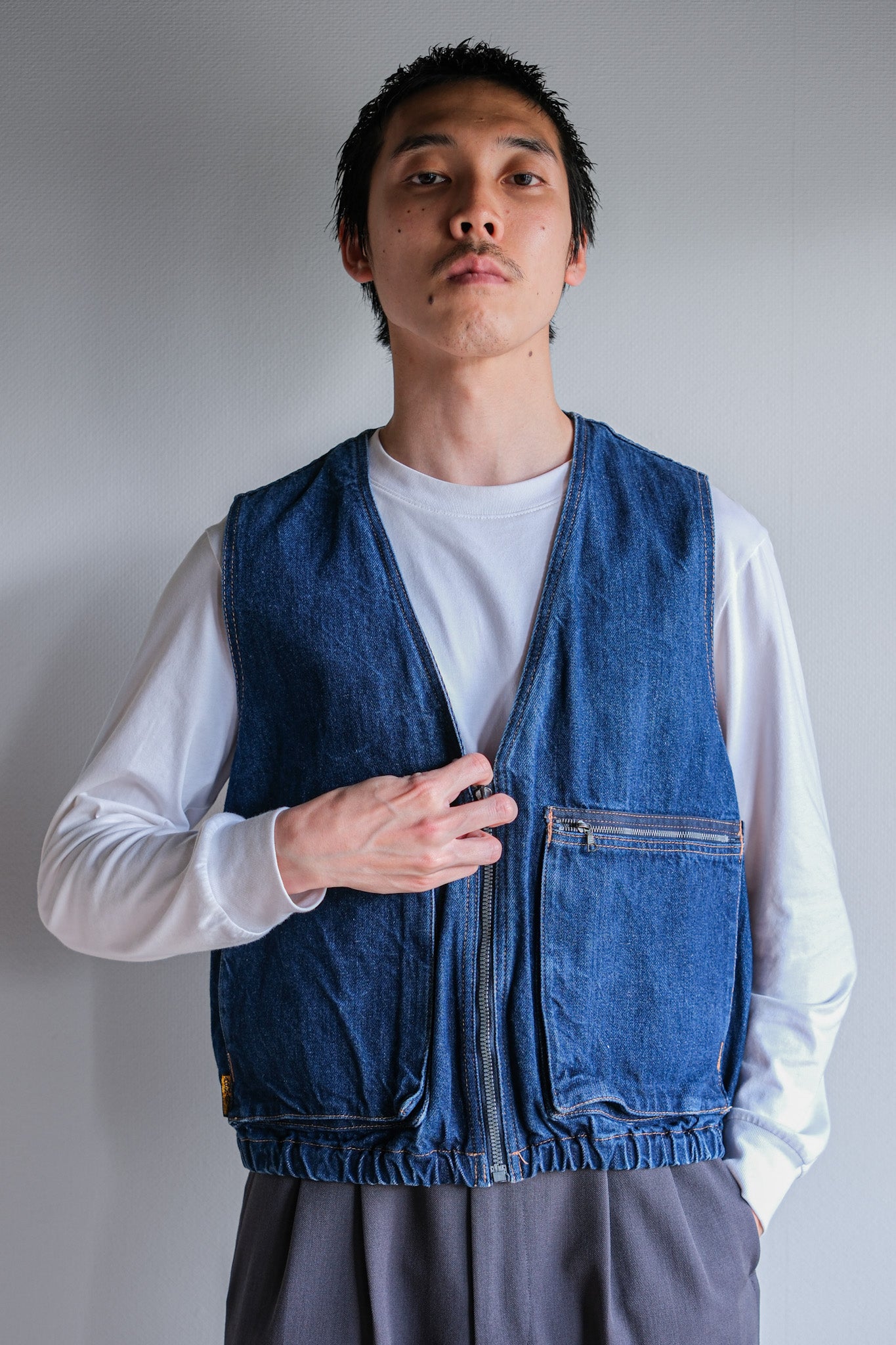 【~80's】Old EMPORIO ARMANI Denim Vest