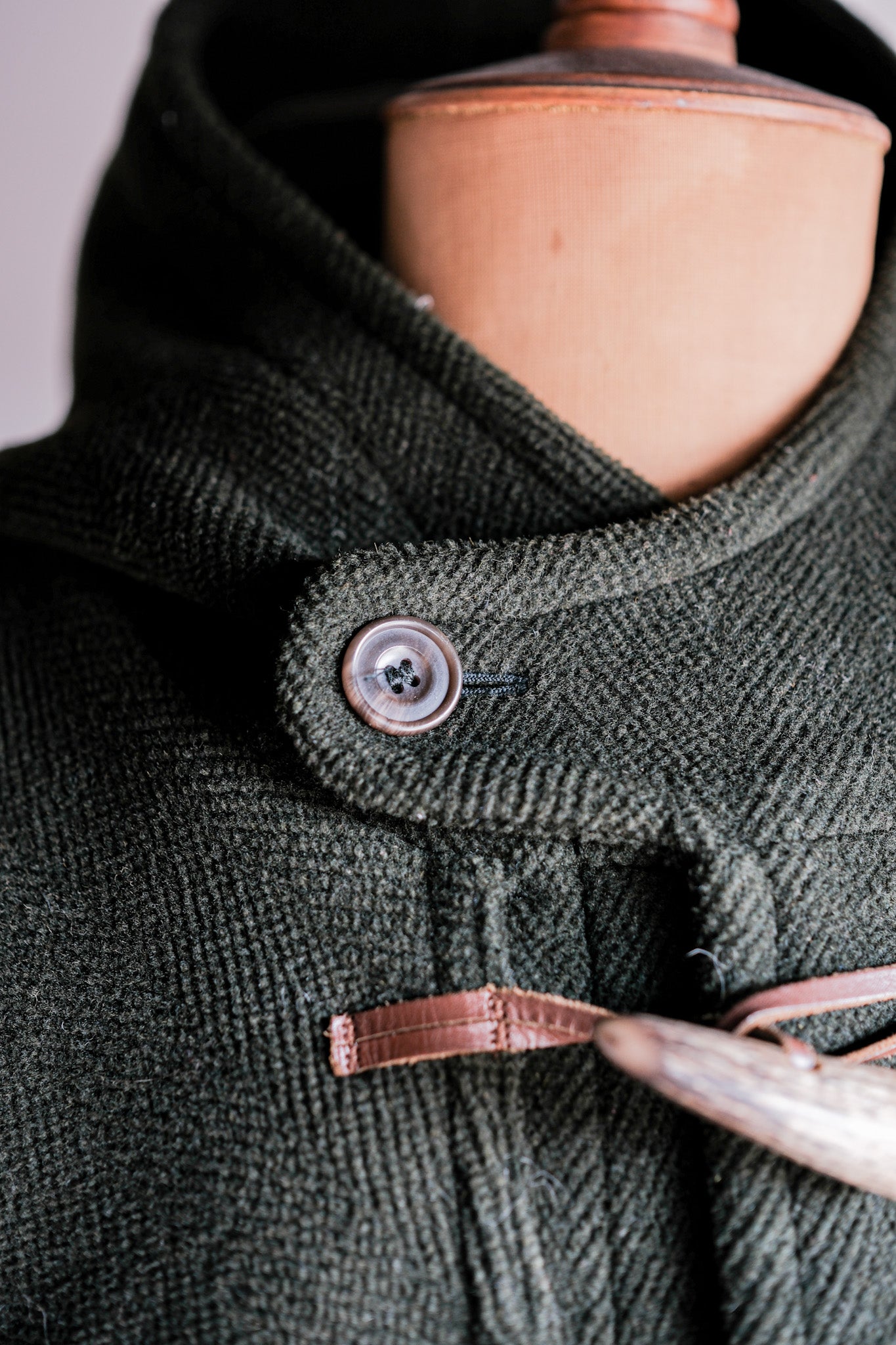 【~90's】Old INVERTERE HBT Wool Duffle Coat "Moorbrook" "DAVIDE CENCI 別注"