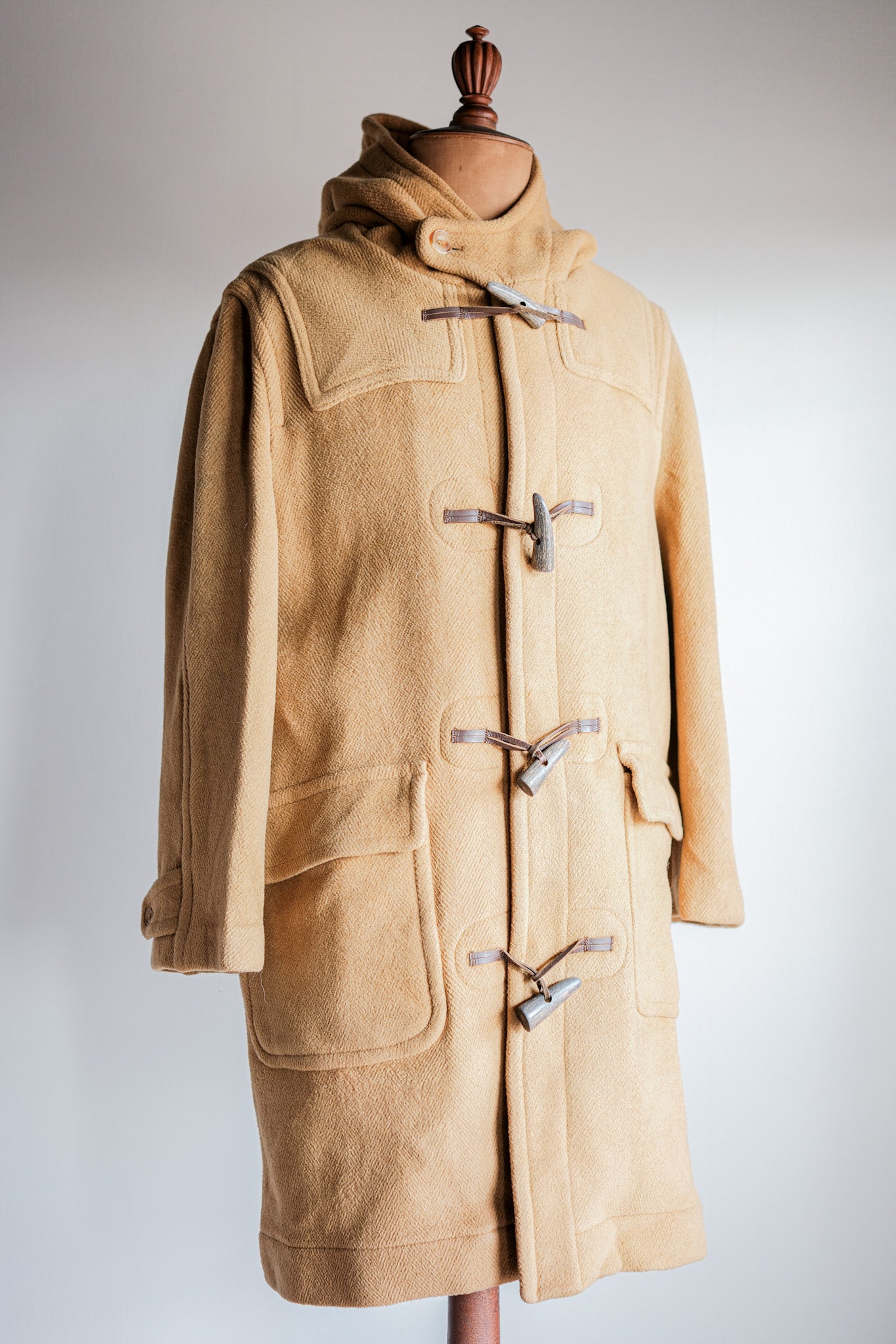 【~90's】Old INVERTERE HBT Wool Duffle Coat Size.38R "Moorbrook"