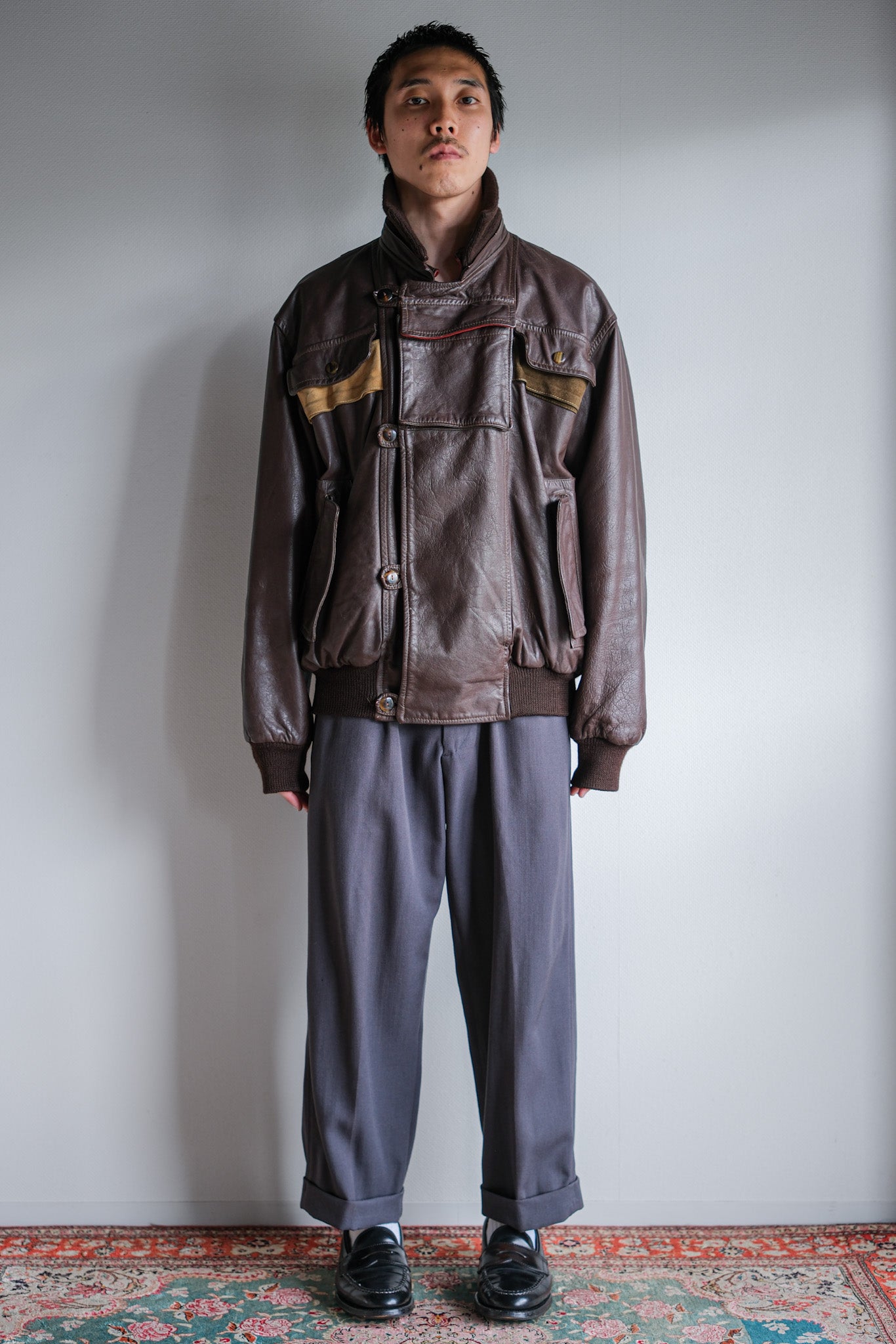 【82AW】Old C.P.Company Dutch Police Jacket Size.48 "All Leather Type"