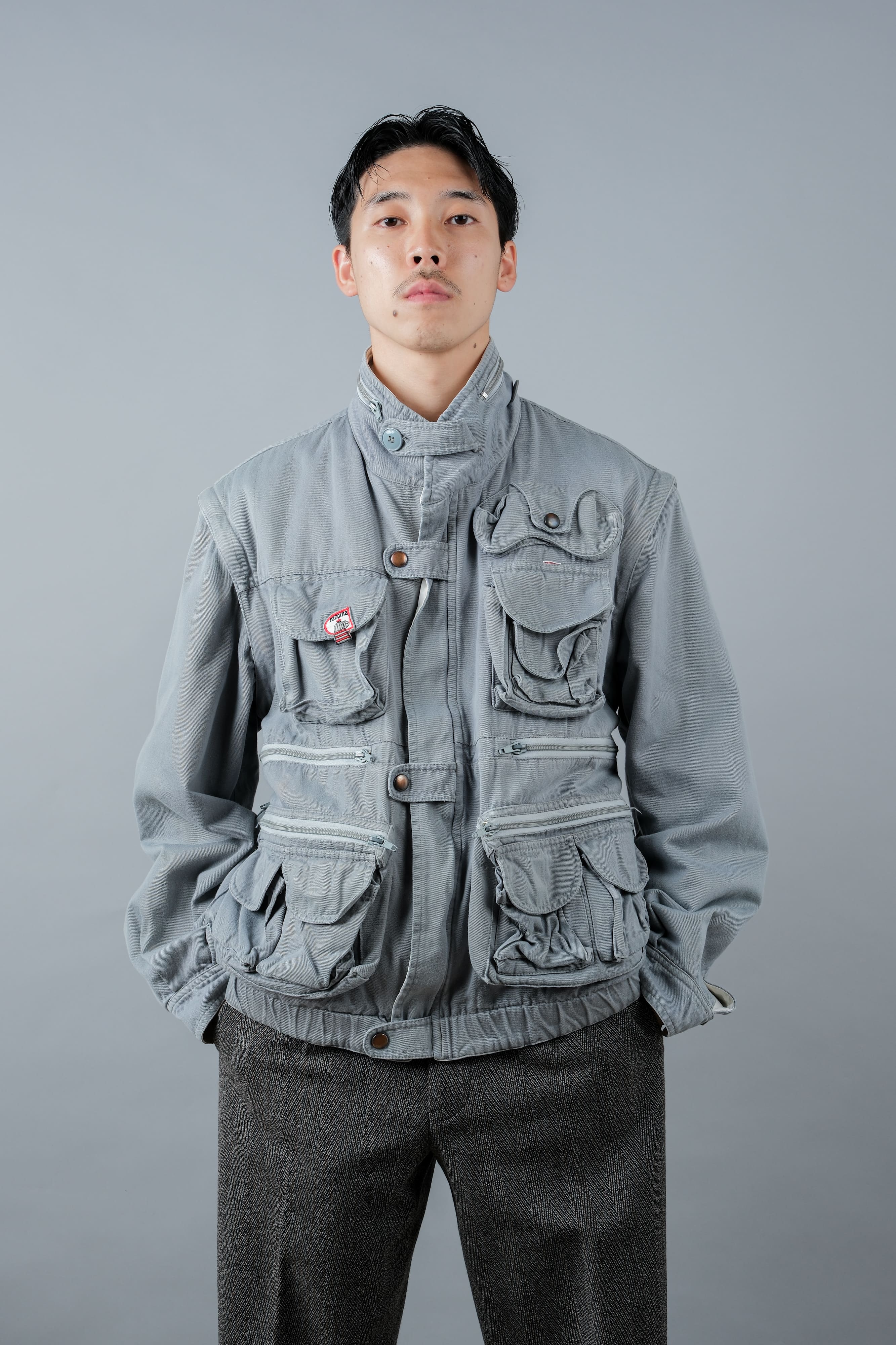 【~90's】Old Renoma Paris Detachable Sleeve Multi Pocket Jacket