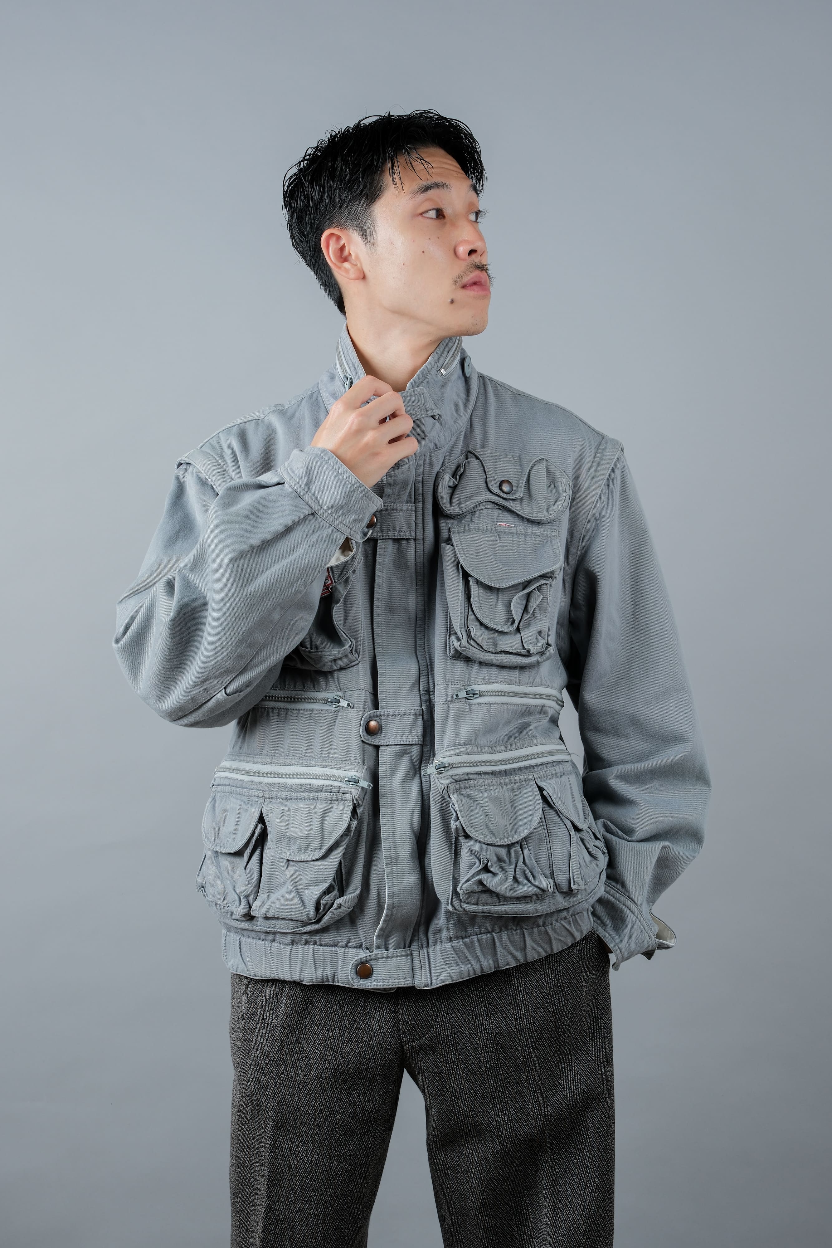 【~90's】Old Renoma Paris Detachable Sleeve Multi Pocket Jacket
