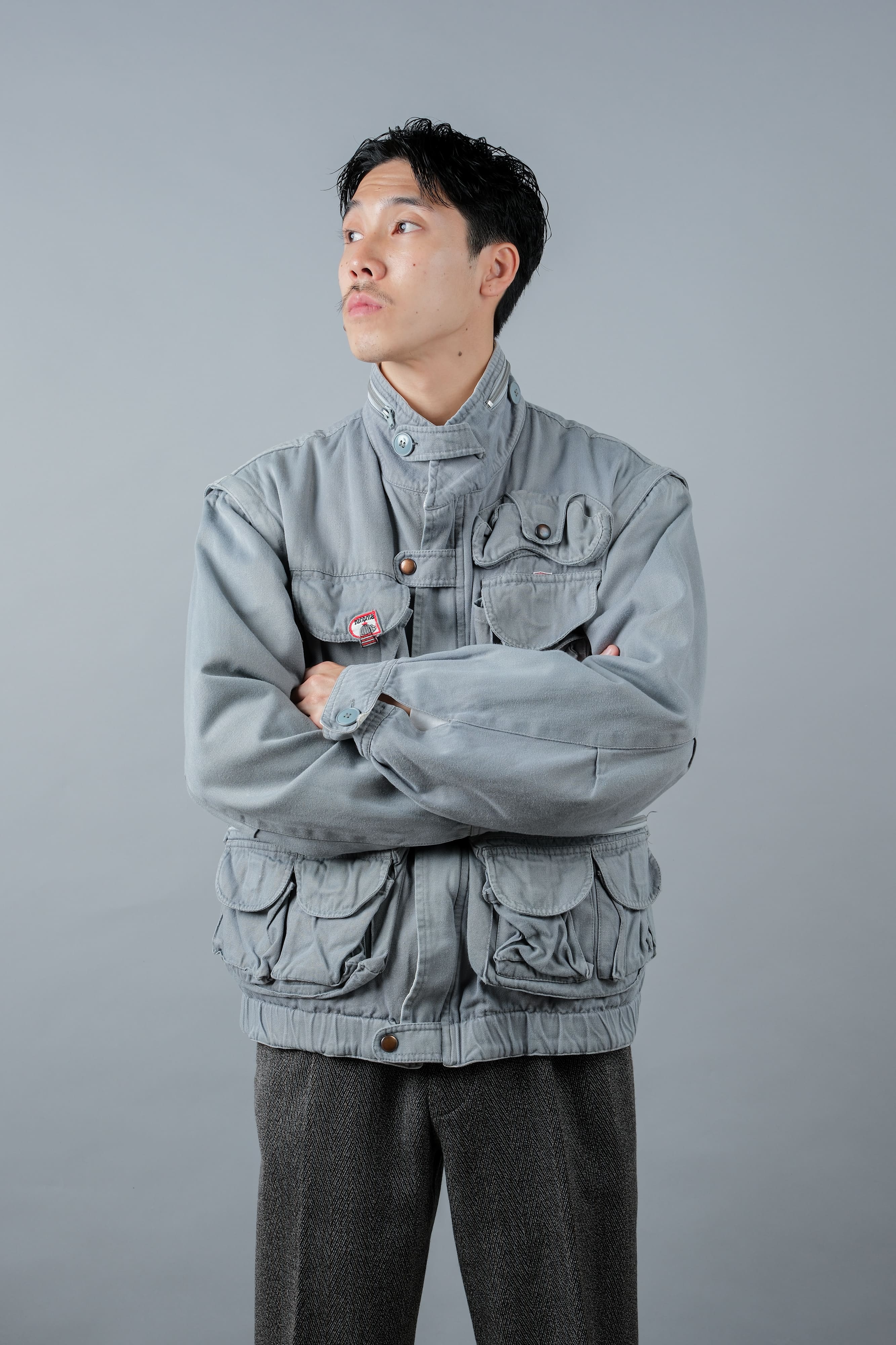 【~90's】Old Renoma Paris Detachable Sleeve Multi Pocket Jacket