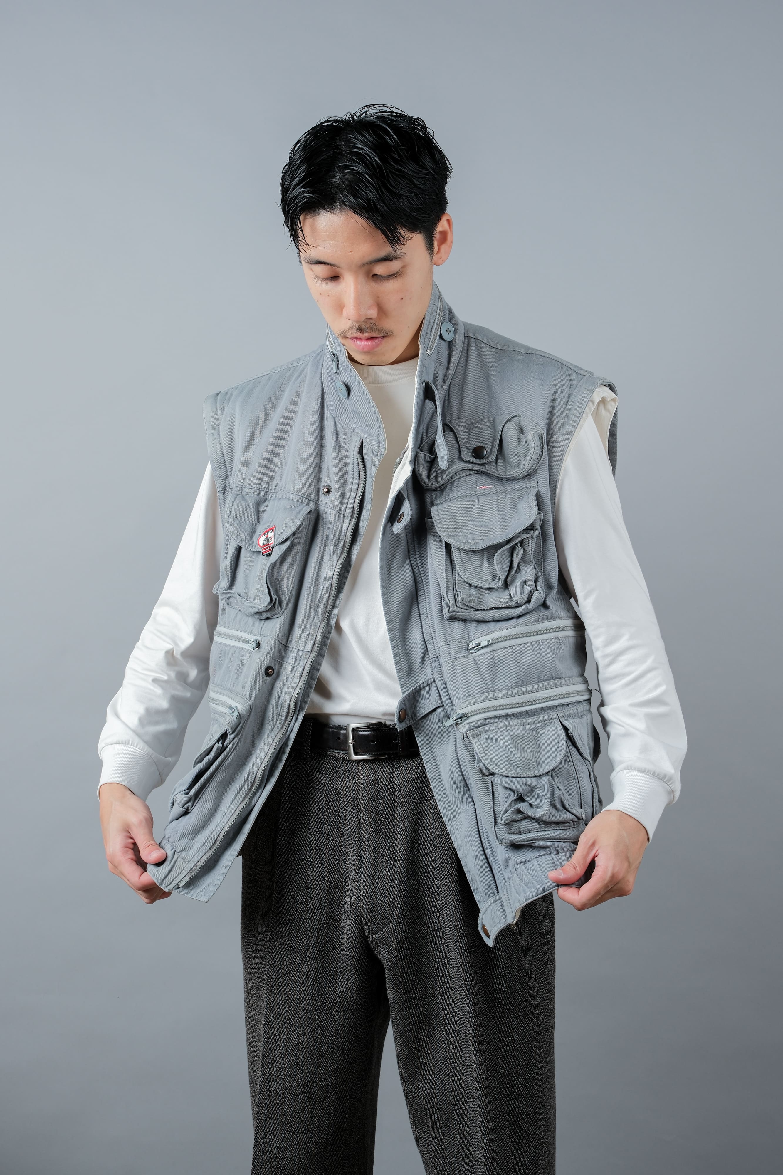 【~90's】Old Renoma Paris Detachable Sleeve Multi Pocket Jacket