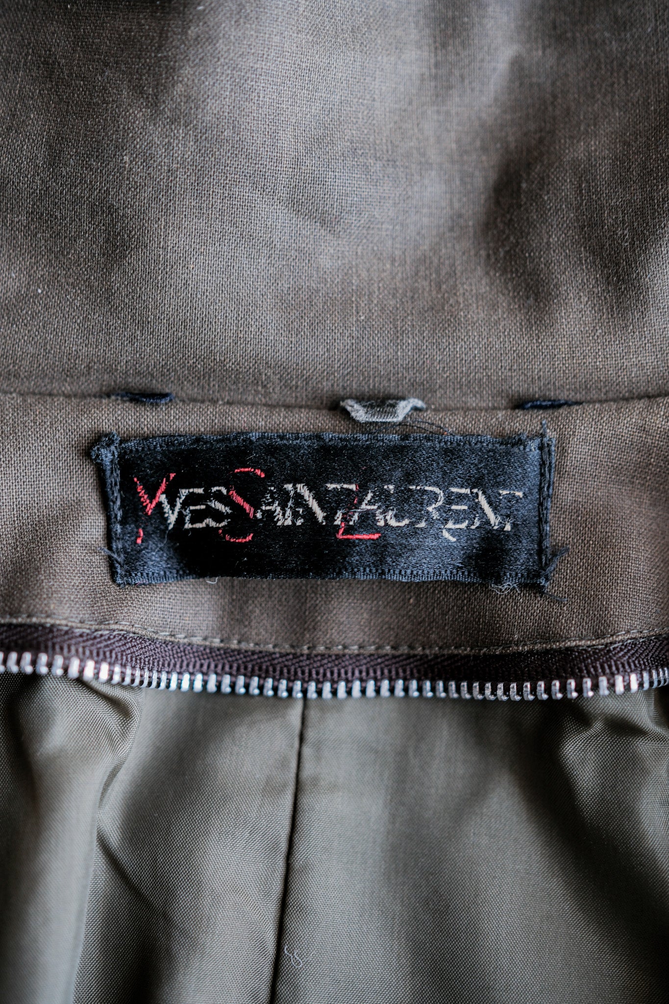 【~80's】Old Yves Saint Laurent Raglan Sleeve Coat With Liner Size.54