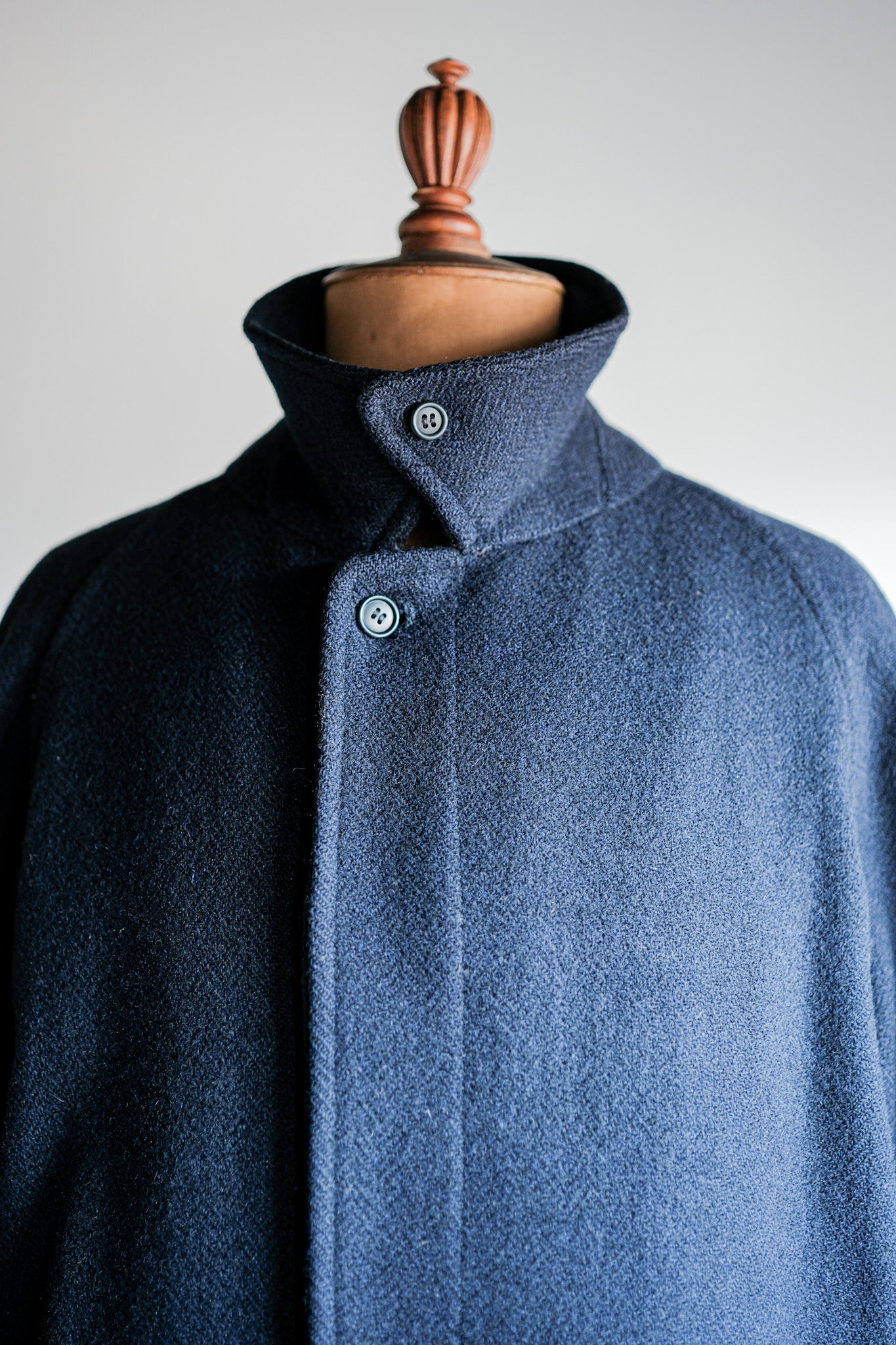 【~80's】Vintage Burberrys Single Raglan Wool Balmacaan Coat Size.54RL "HARRIS TWEED" "Kraft 別注"