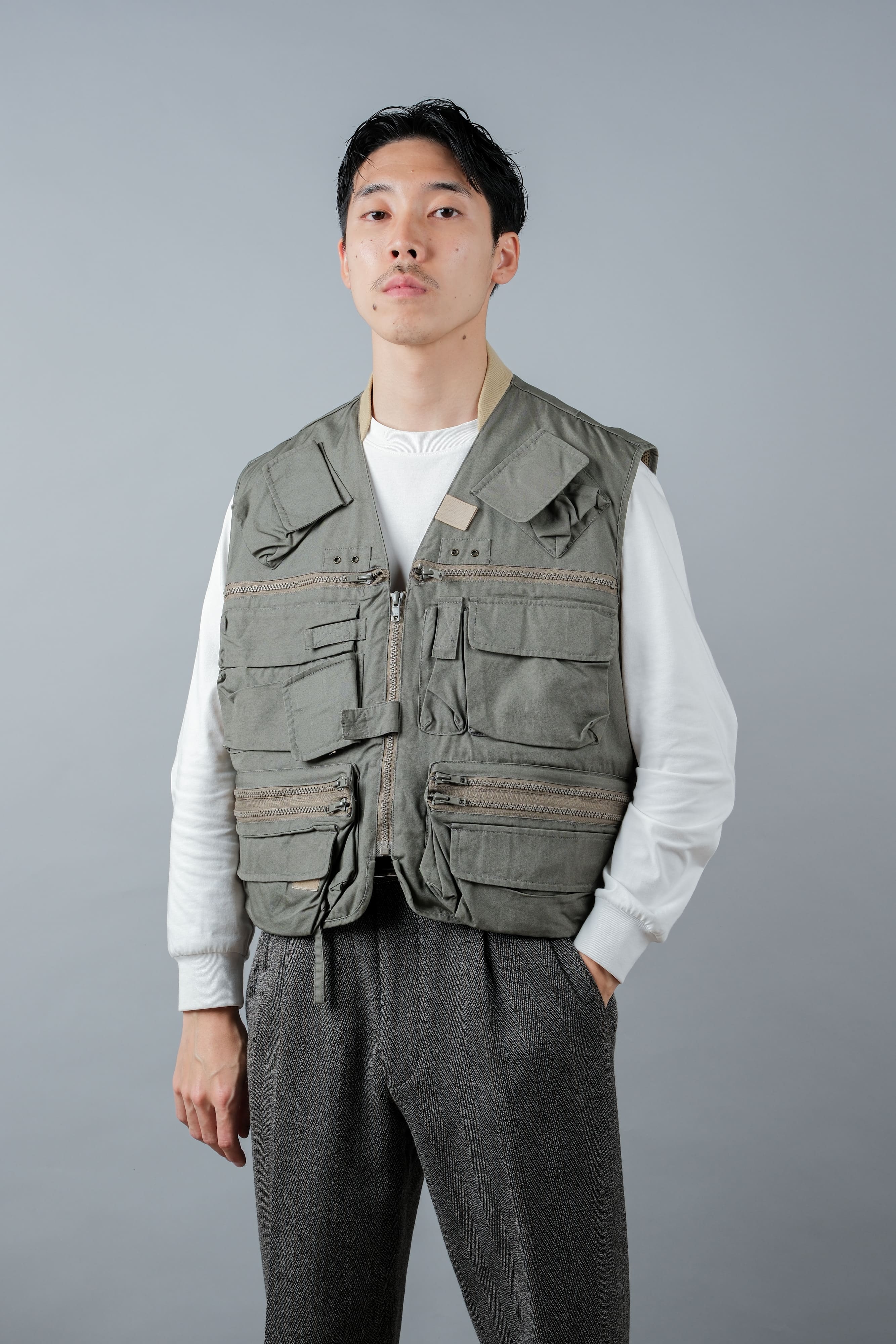 【~90's】Vintage Willis&Geiger Bush Poplin Fishing Vest Size.M