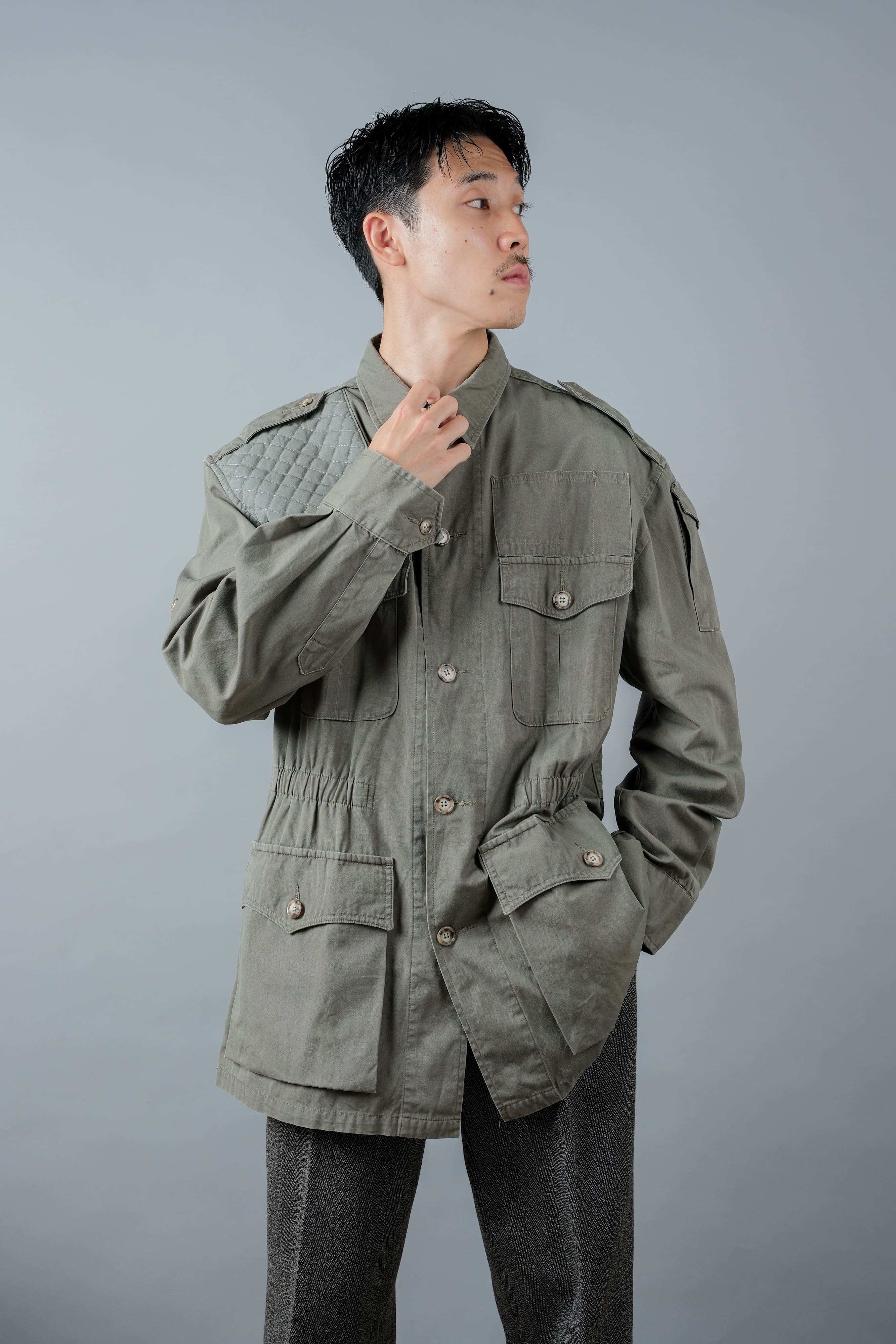 【~90's】Vintage Willis&Geiger Bush Poplin Hemingway Jacket Size.M "Made in U.S.A."