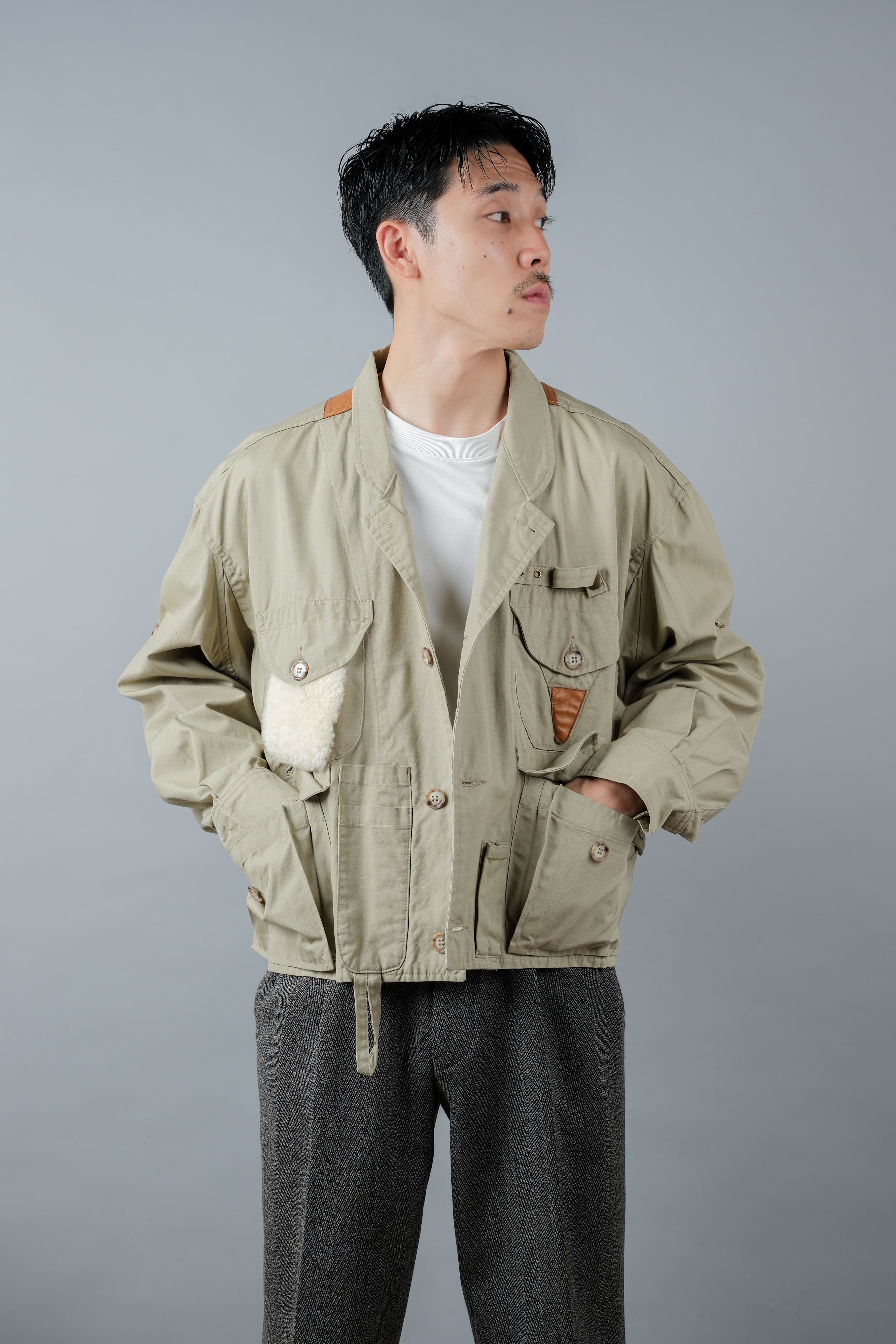 【~90's】Vintage Willis&Geiger Bush Poplin Eisenhower Fishing Jacket Size.M "Made in U.S.A." "Dead Stock"