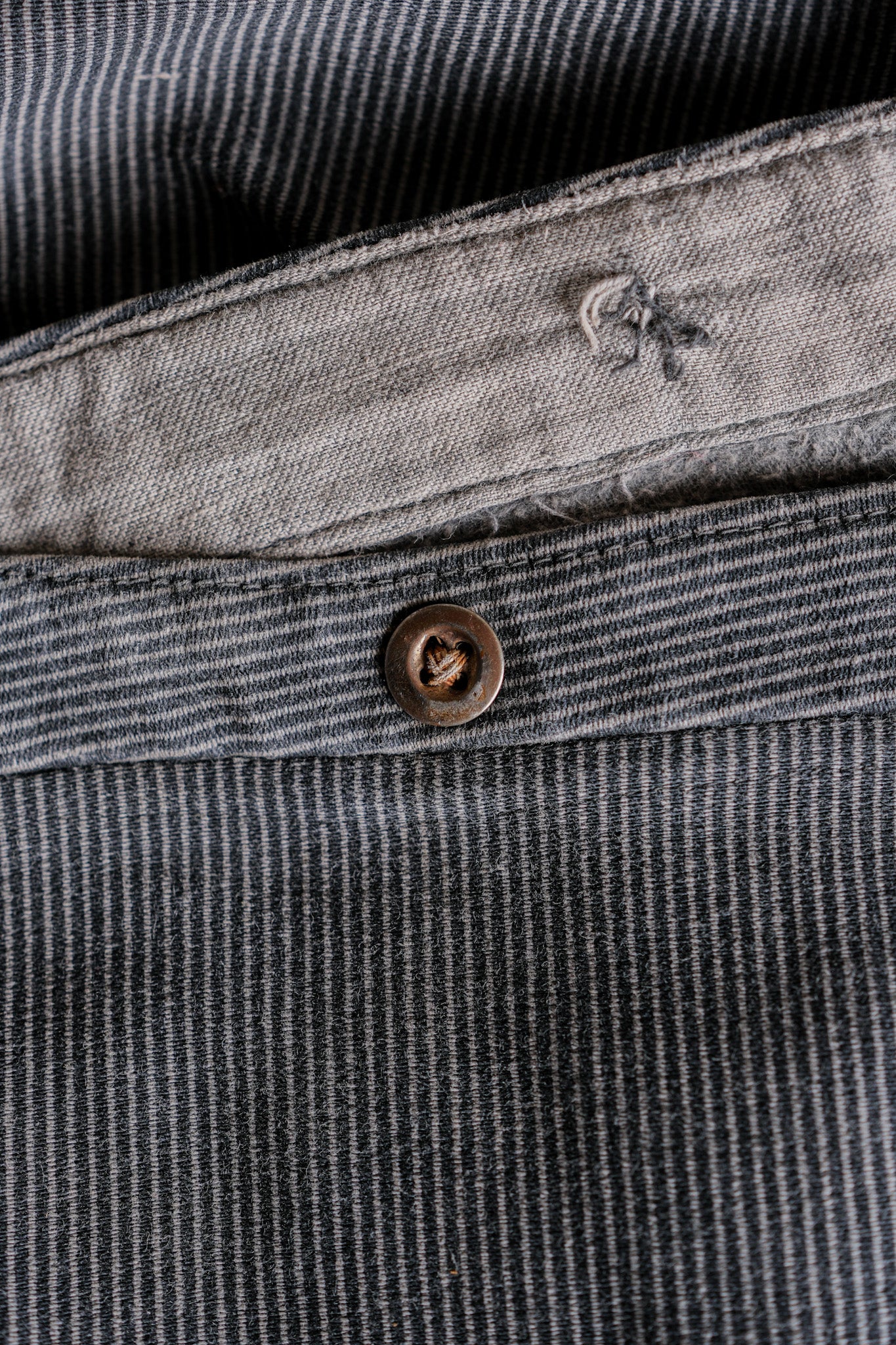 【~40's】Belgium Vintage Printed Moleskin Prisoner Pants