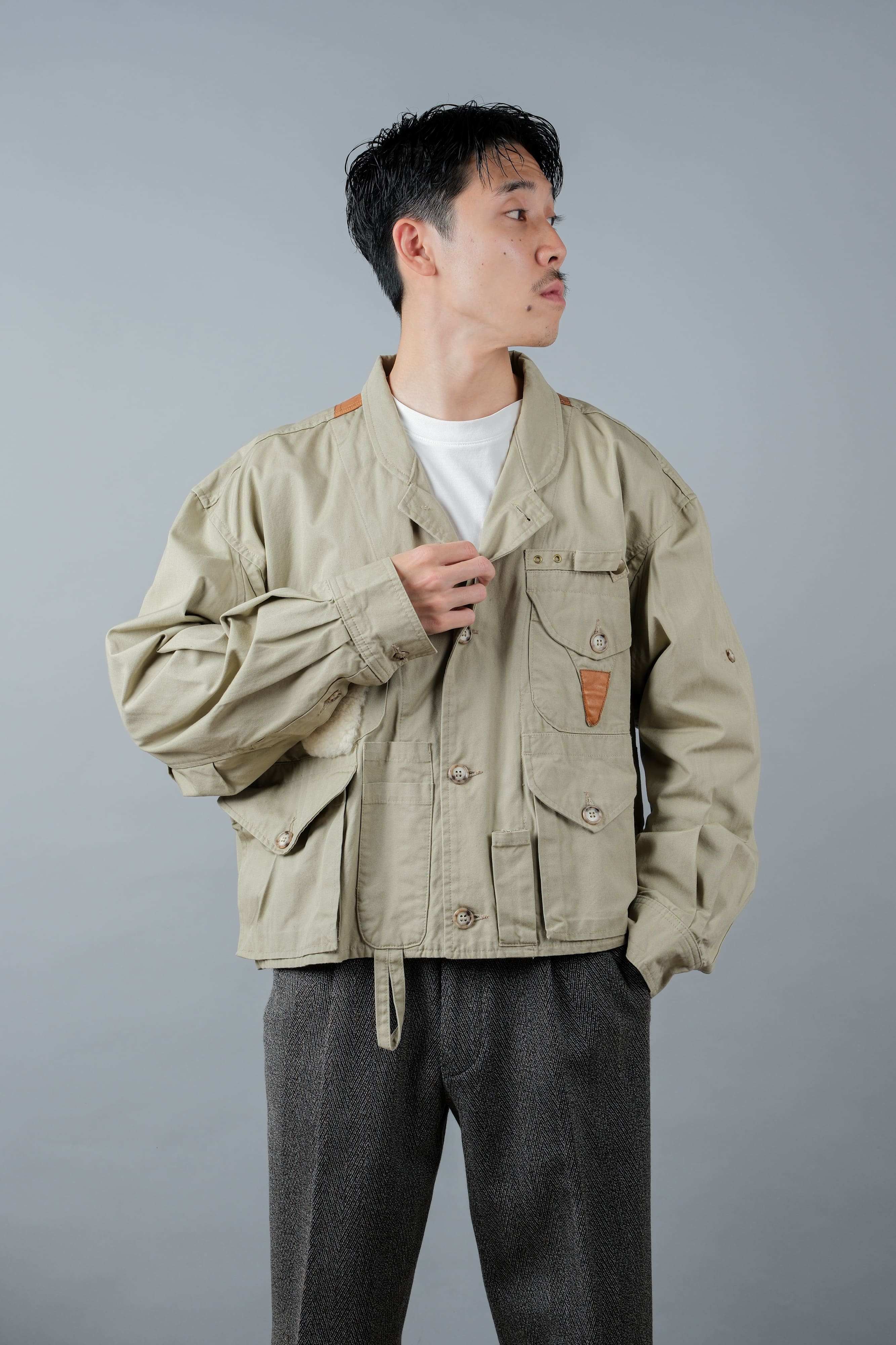 【~90's】Vintage Willis&Geiger Bush Poplin Eisenhower Fishing Jacket Size.M "Made in U.S.A." "Dead Stock"