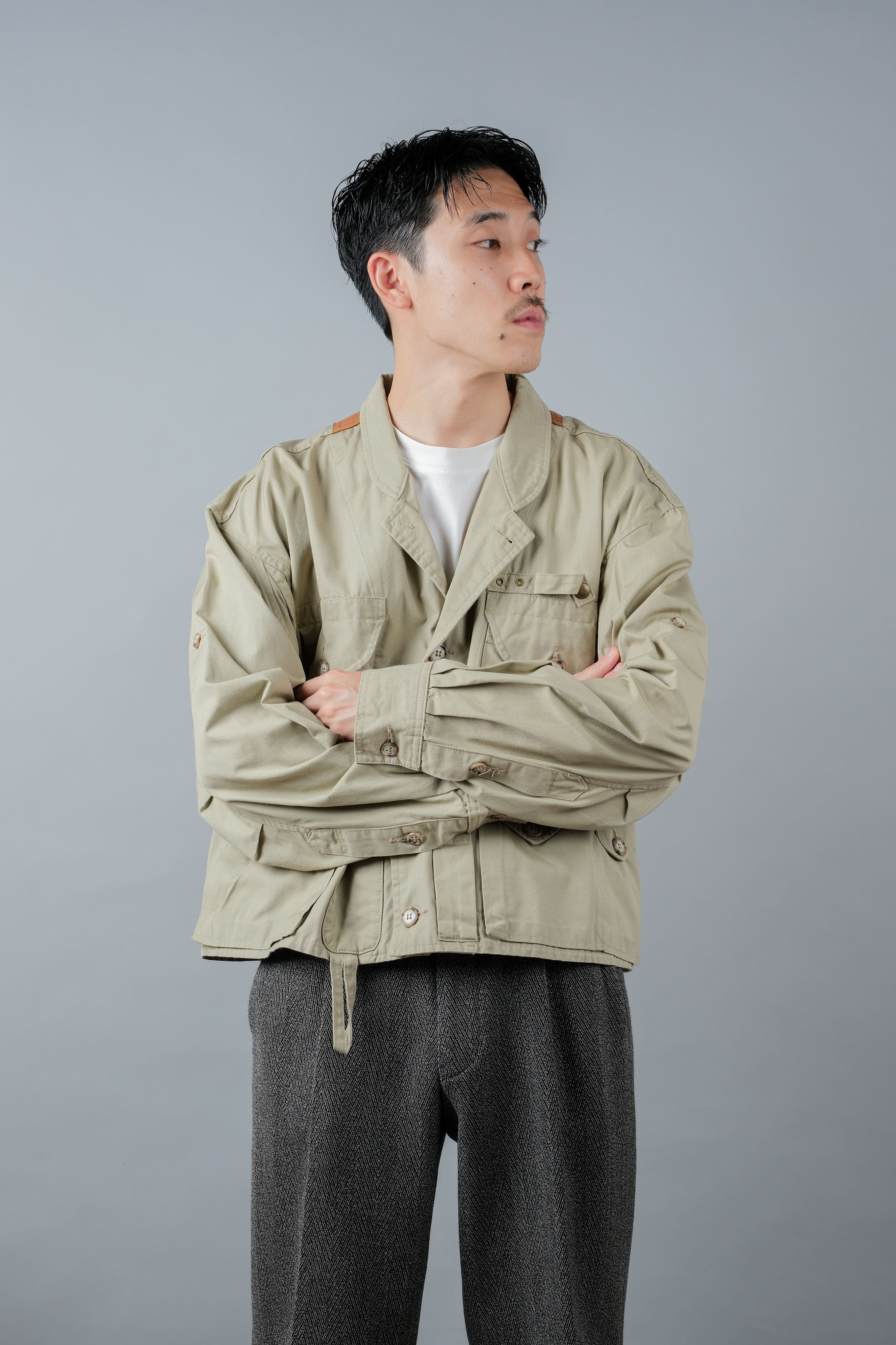 【~90's】Vintage Willis&Geiger Bush Poplin Eisenhower Fishing Jacket Size.M "Made in U.S.A." "Dead Stock"