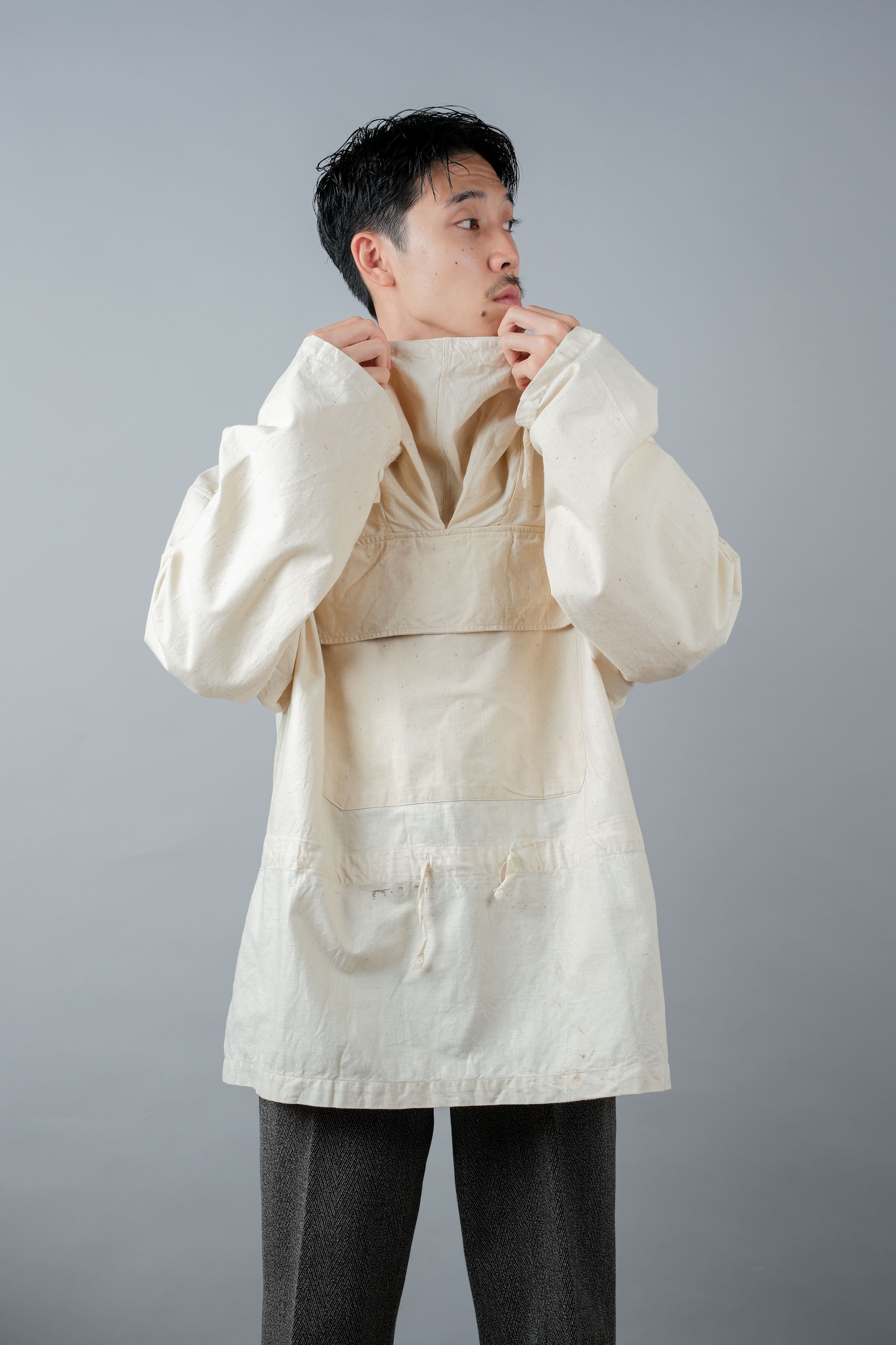【~50's】French Army Cotton Linen Mountain Smock "Dead Stock"