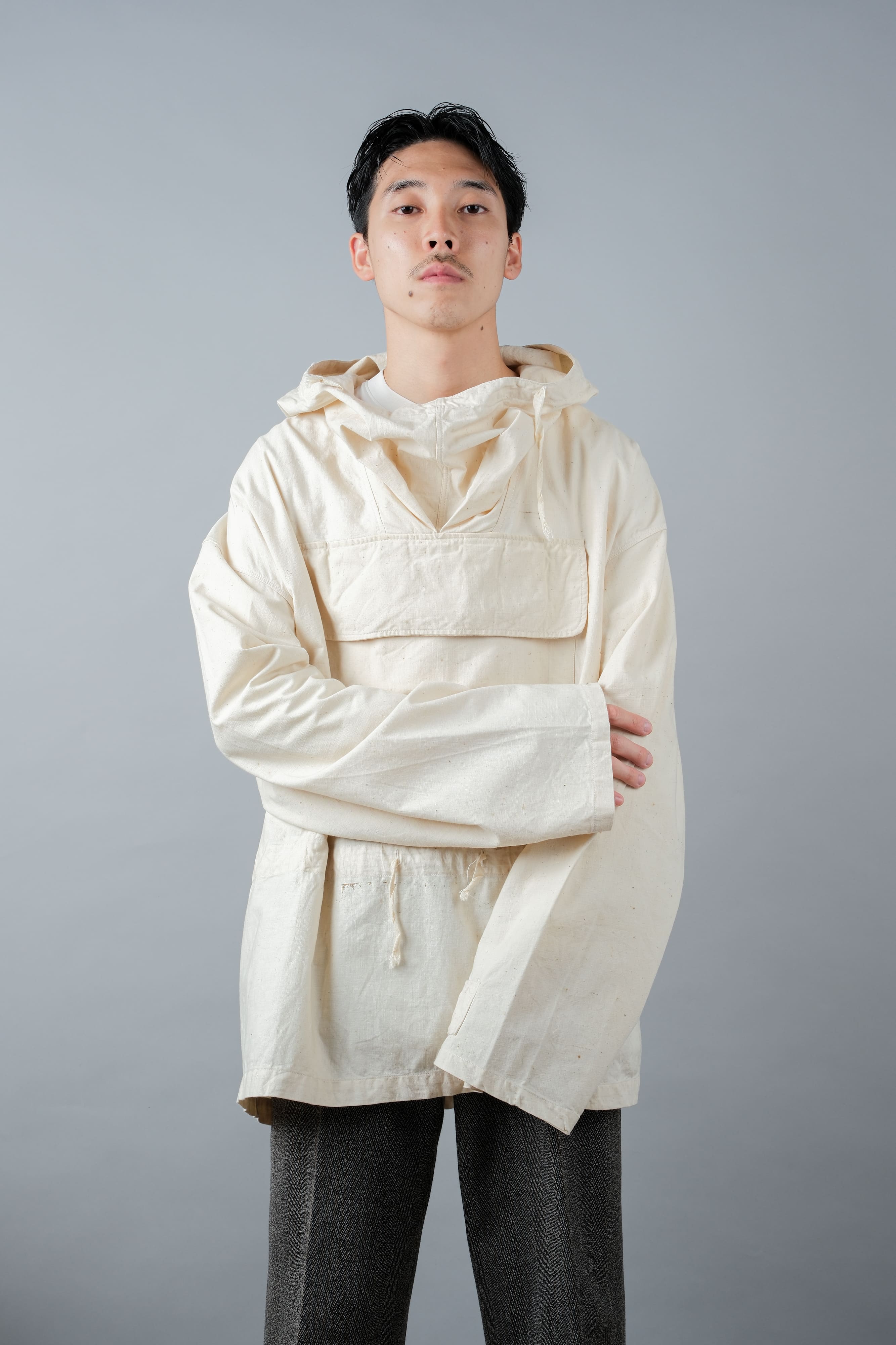 【~50's】French Army Cotton Linen Mountain Smock "Dead Stock"