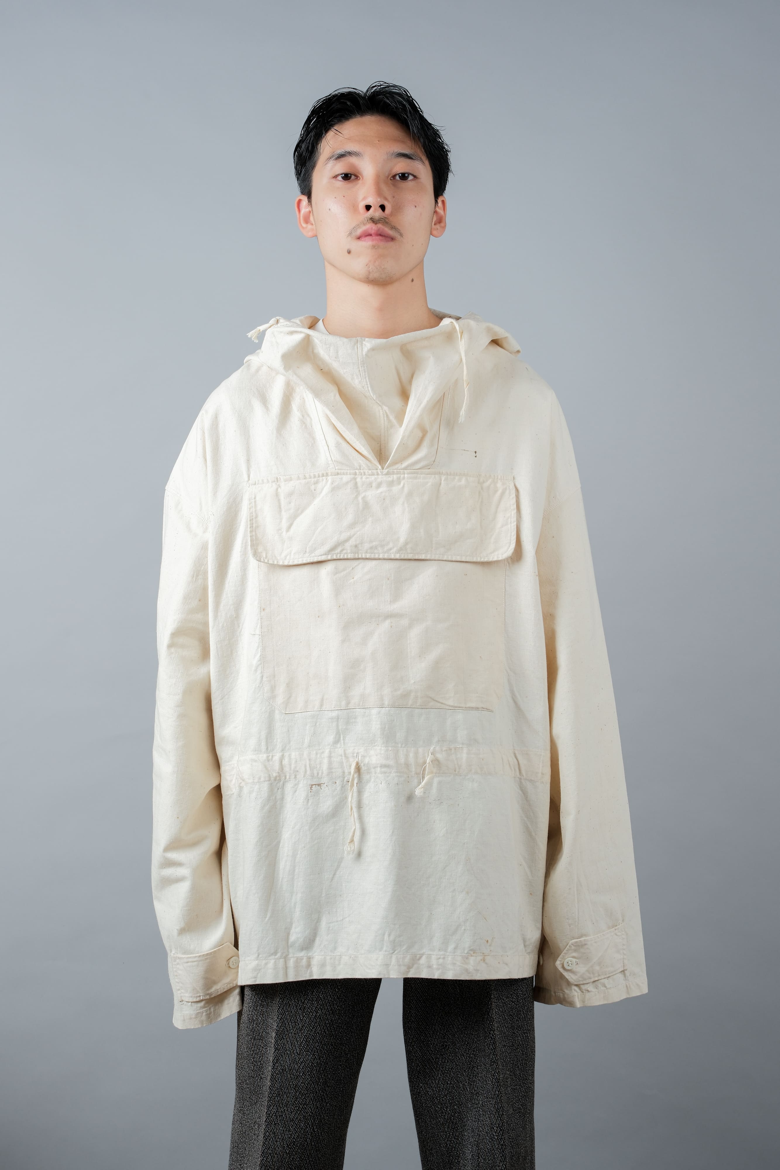 【~50's】French Army Cotton Linen Mountain Smock "Dead Stock"