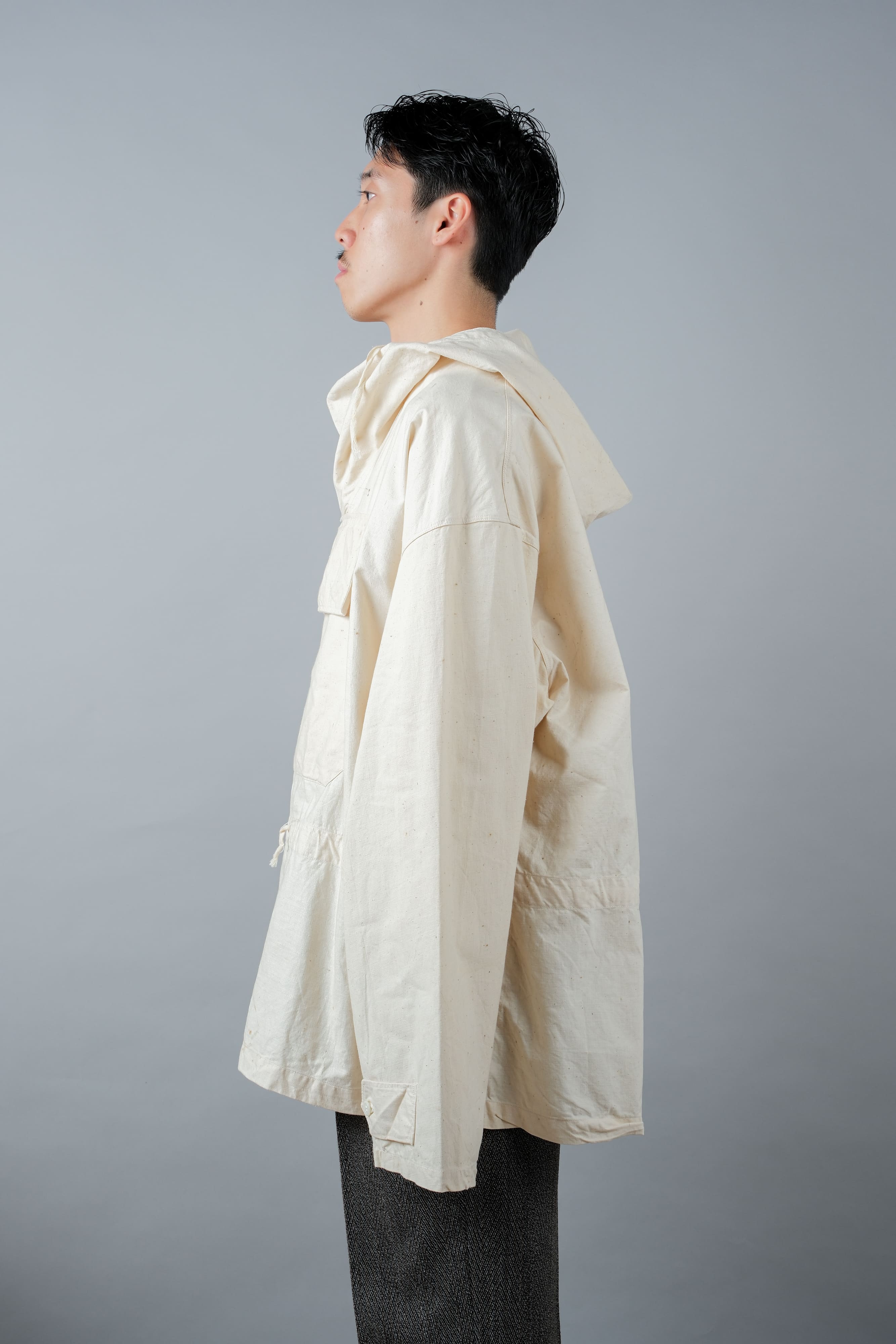 【~50's】French Army Cotton Linen Mountain Smock "Dead Stock"