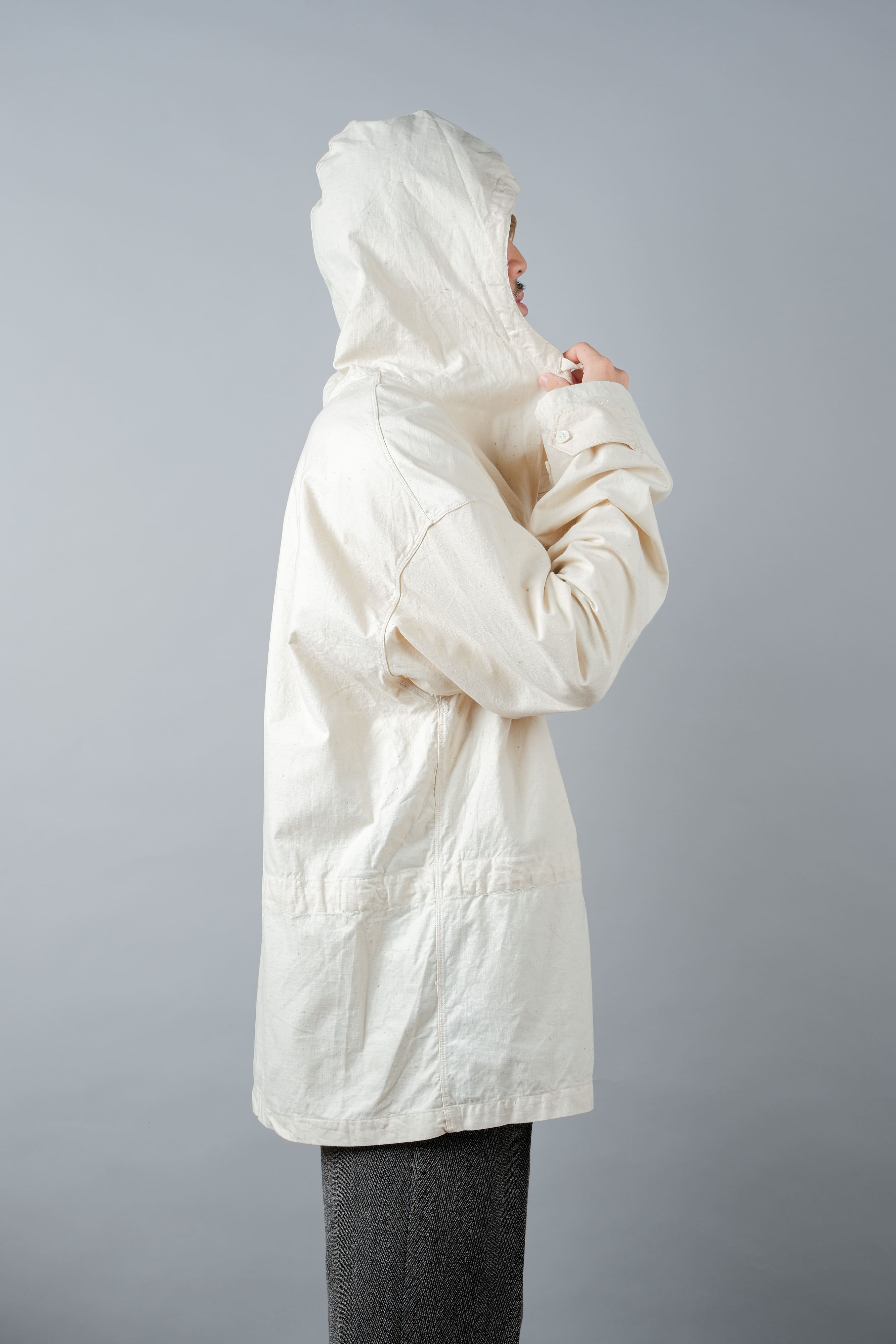 【~50's】French Army Cotton Linen Mountain Smock "Dead Stock"