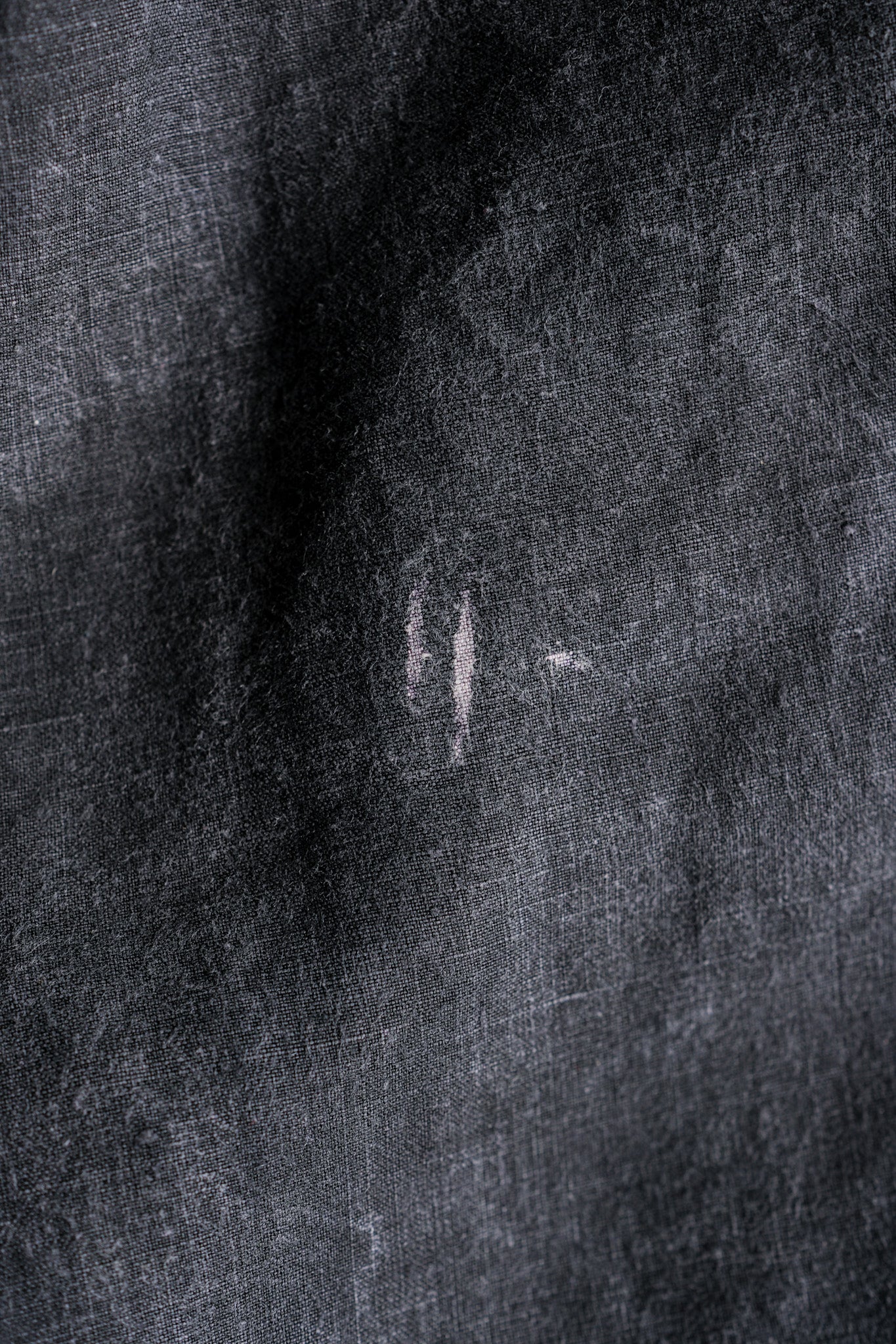 【~50's】French Vintage Black Linen Maquignon Pants Size.44 "AU MOLINEL"