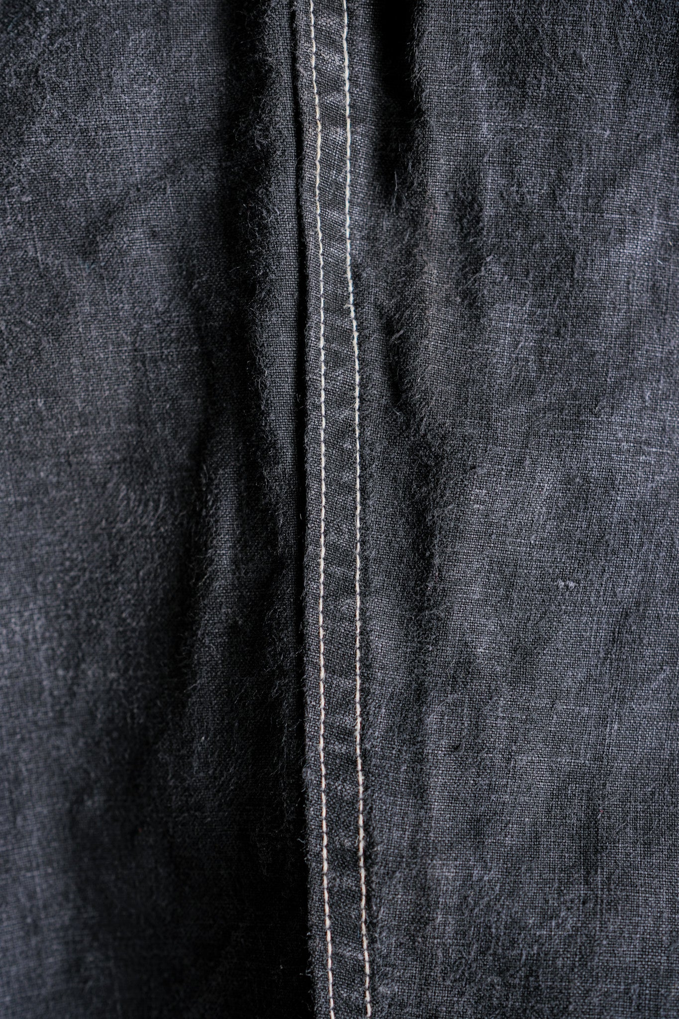 【~50's】French Vintage Black Linen Maquignon Pants Size.44 "AU MOLINEL"