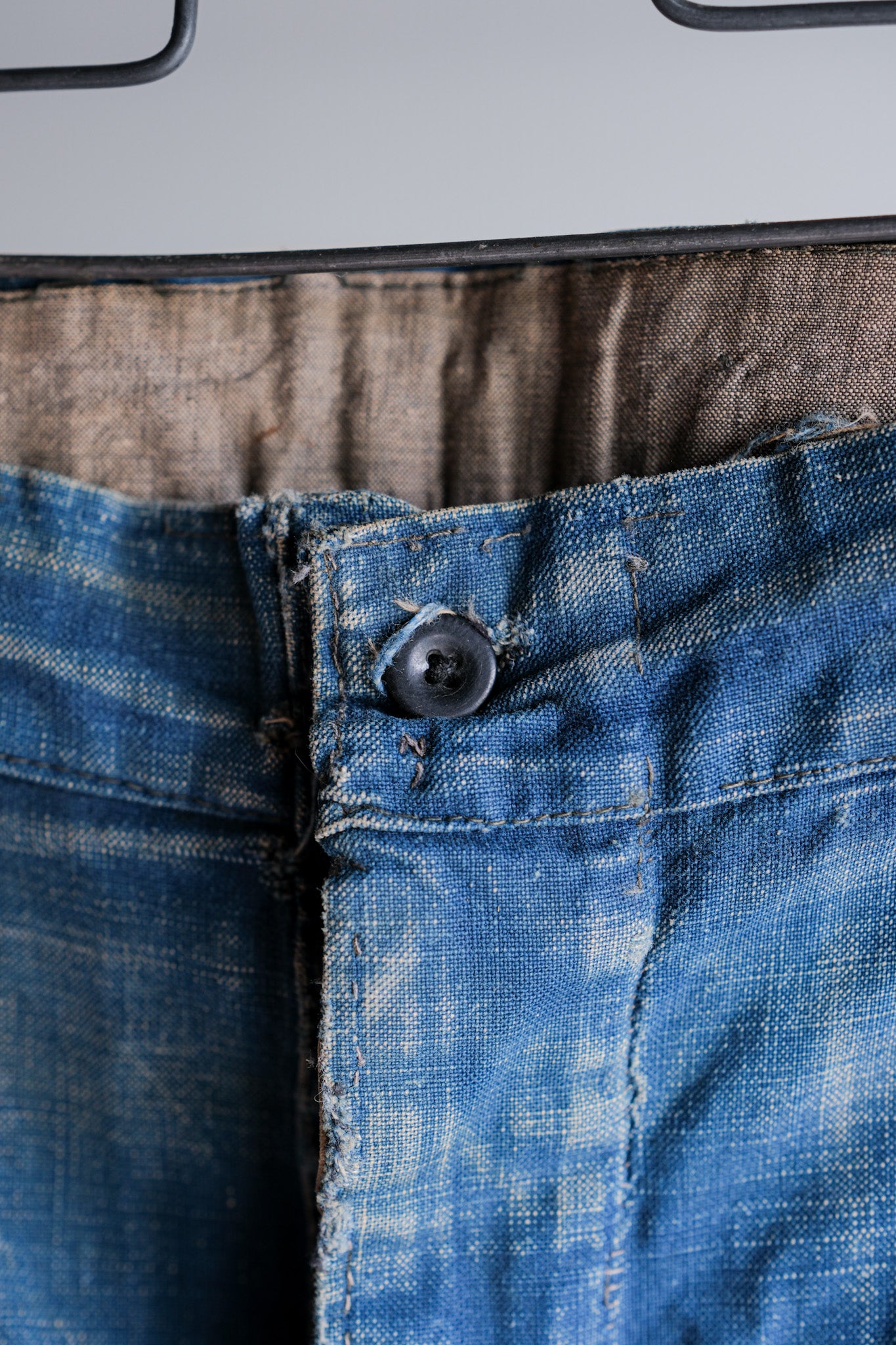 【~30's】French Vintage Indigo Metis Work Pants "Patchwork"