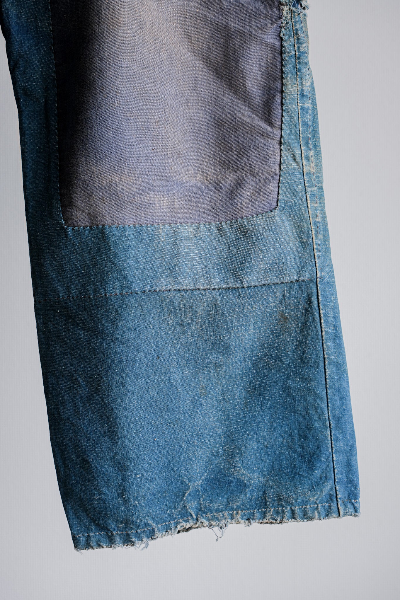 【~30's】French Vintage Indigo Metis Work Pants "Patchwork"