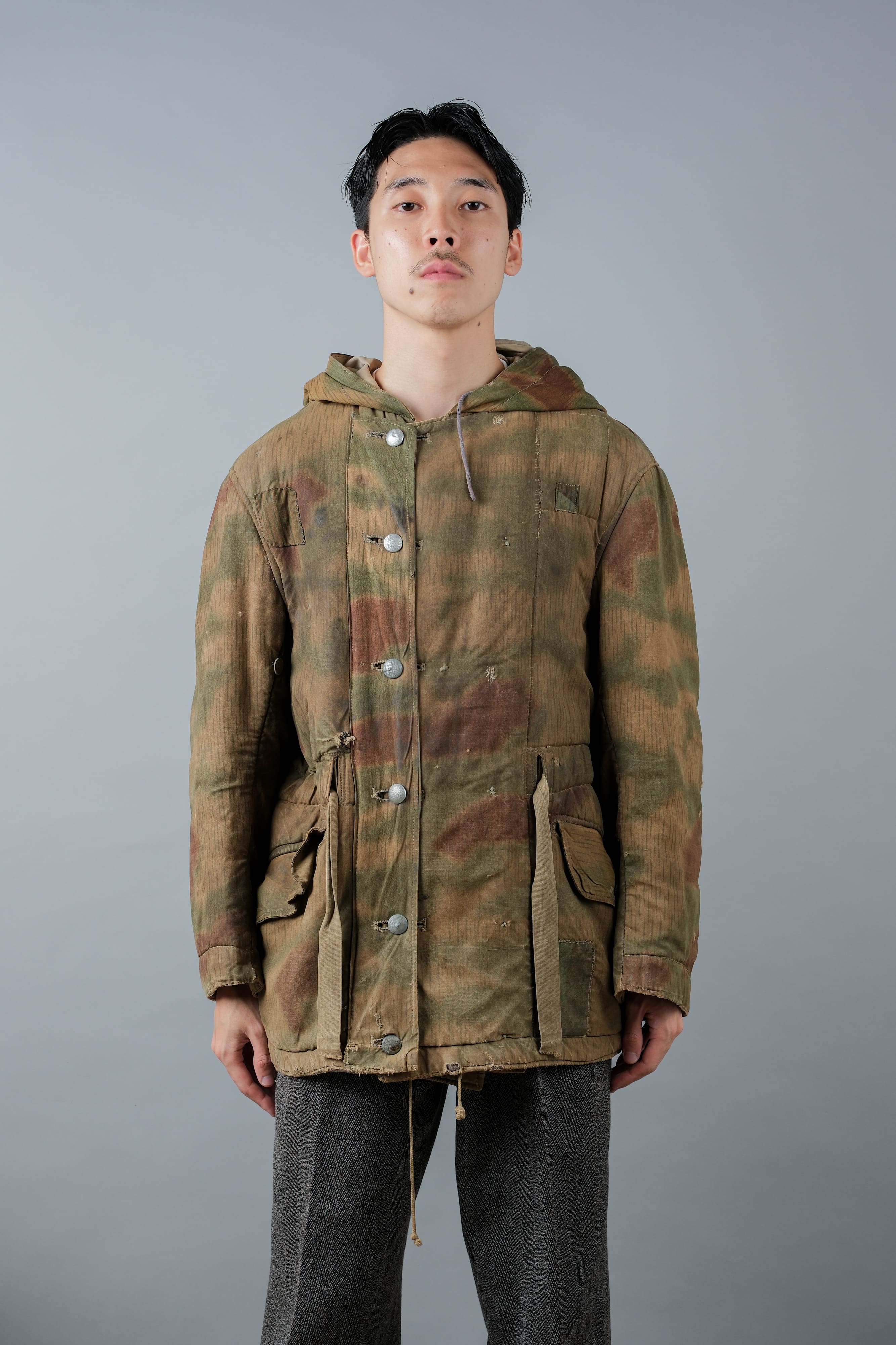【~40's】WWⅡ German Army Sumpftarnmuster 44 Camouflage 43 Pattern Reversible Winter Parka "Wehrmacht"