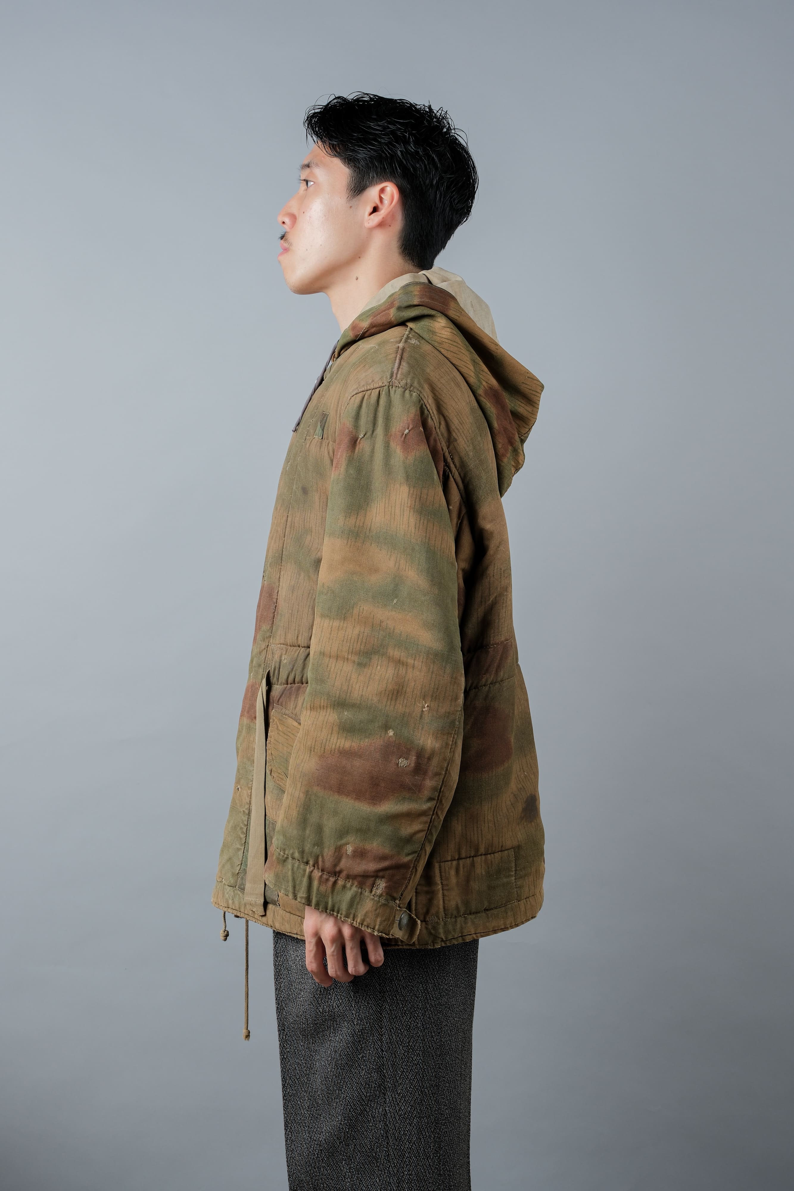 【~40's】WWⅡ German Army Sumpftarnmuster 44 Camouflage 43 Pattern Reversible Winter Parka "Wehrmacht"