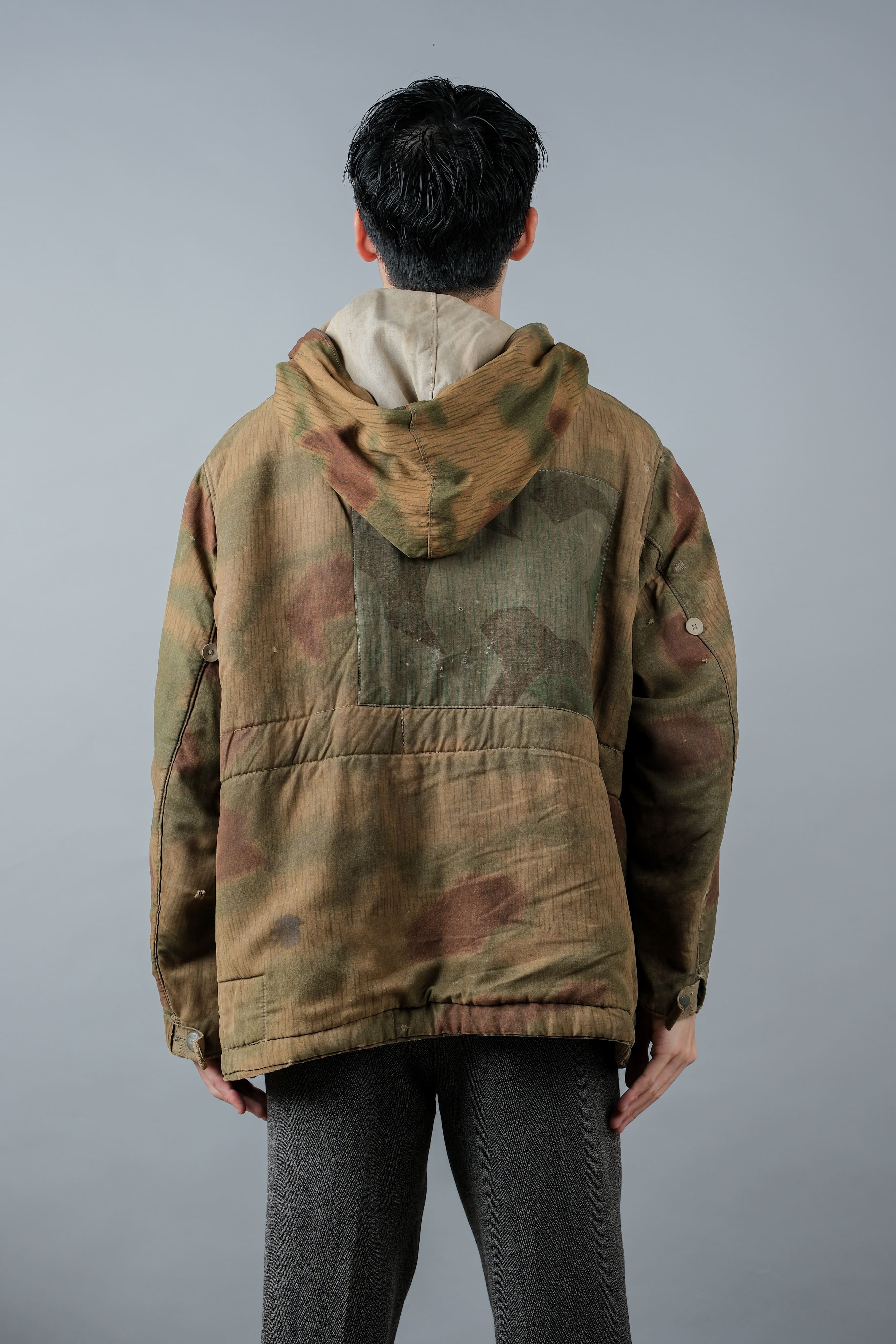 【~40's】WWⅡ German Army Sumpftarnmuster 44 Camouflage 43 Pattern Reversible Winter Parka "Wehrmacht"