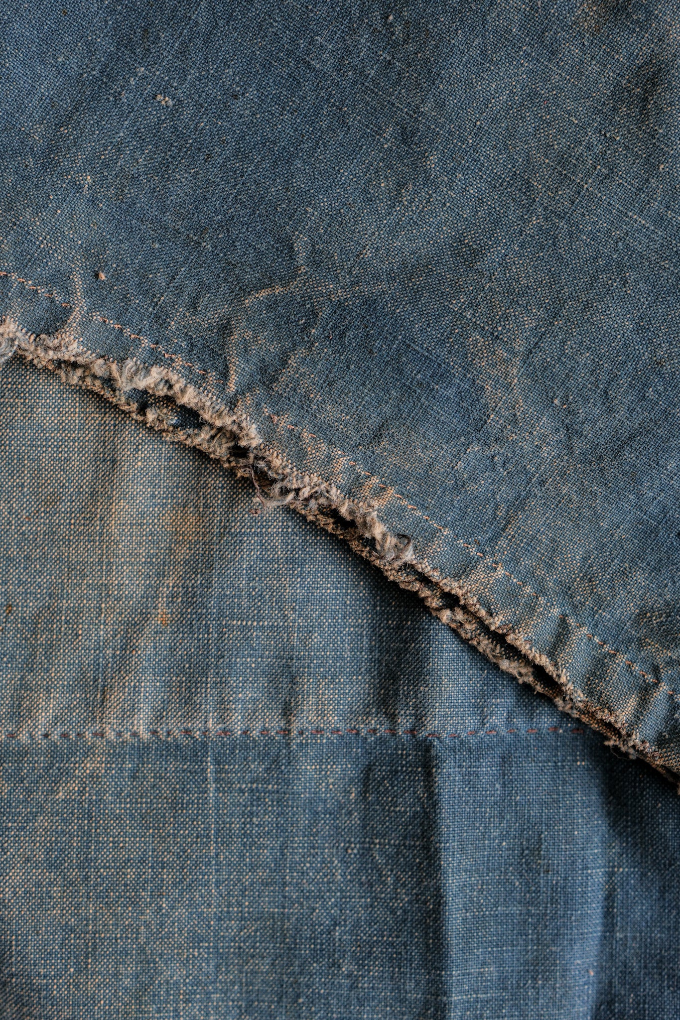 【~30's】French Vintage Indigo Metis Work Pants "Patchwork"