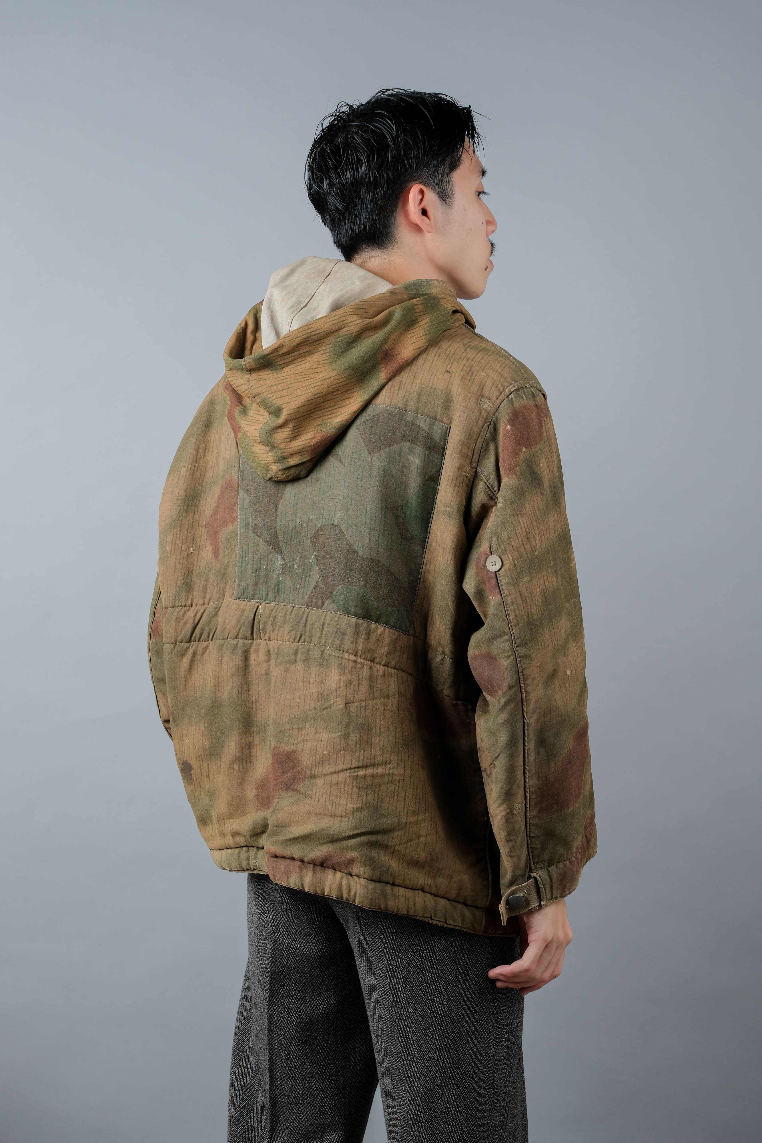 【~40's】WWⅡ German Army Sumpftarnmuster 44 Camouflage 43 Pattern Reversible Winter Parka "Wehrmacht"