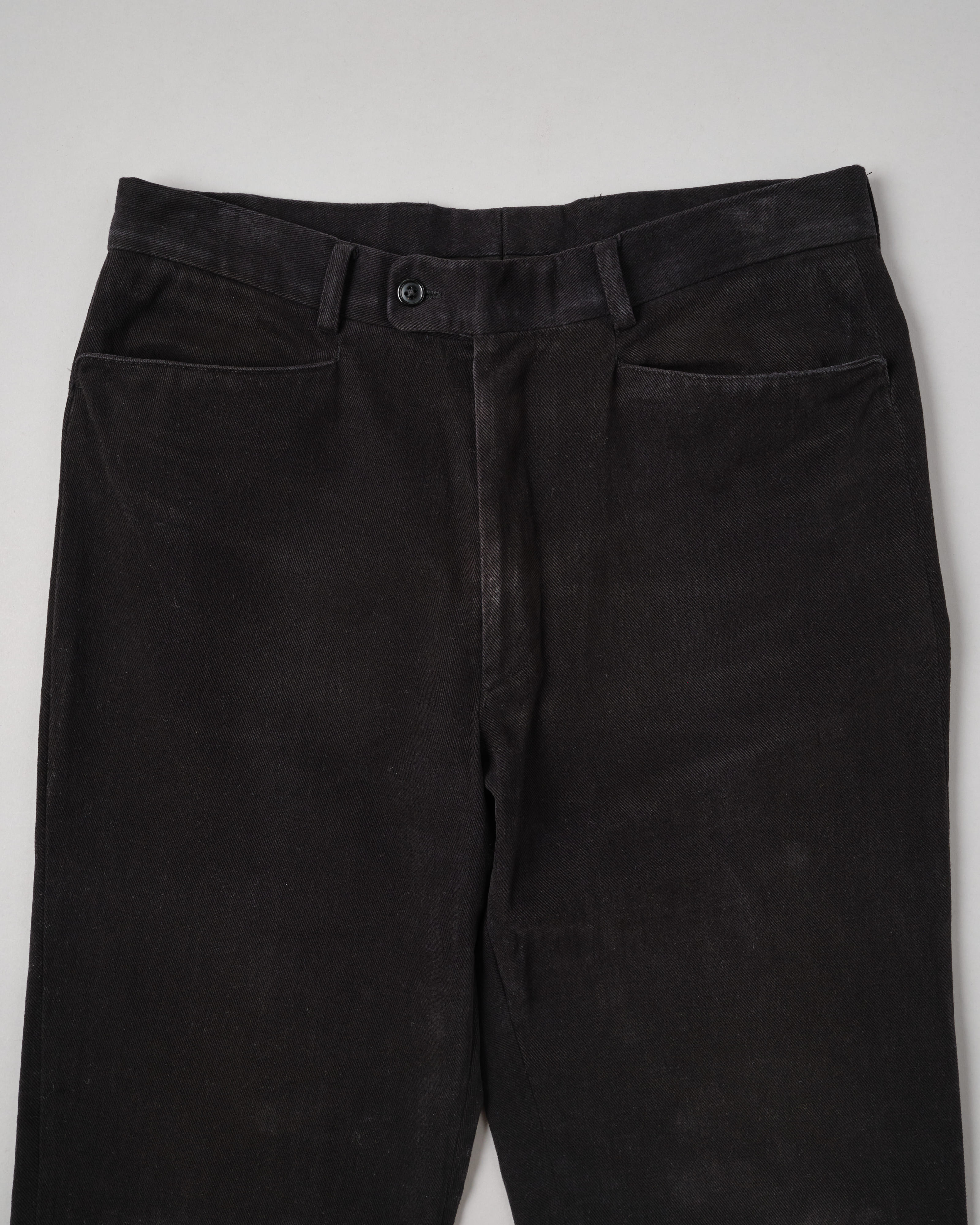 【~90’s】Old BERNARD ZINS Black Cotton Twill Trousers Size.44 "EMILIO BATCHI 別注"