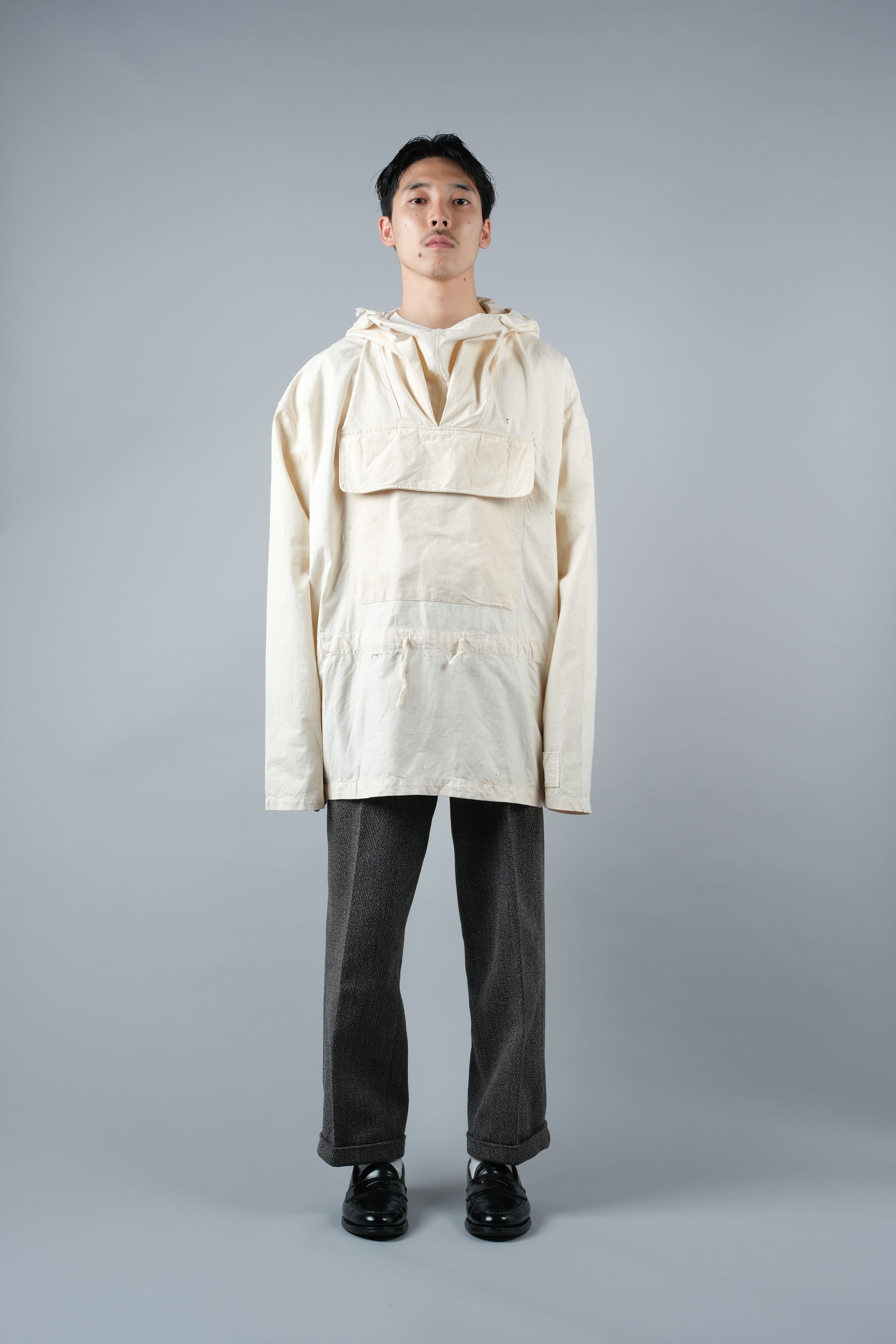 【~50's】French Army Cotton Linen Mountain Smock "Dead Stock"