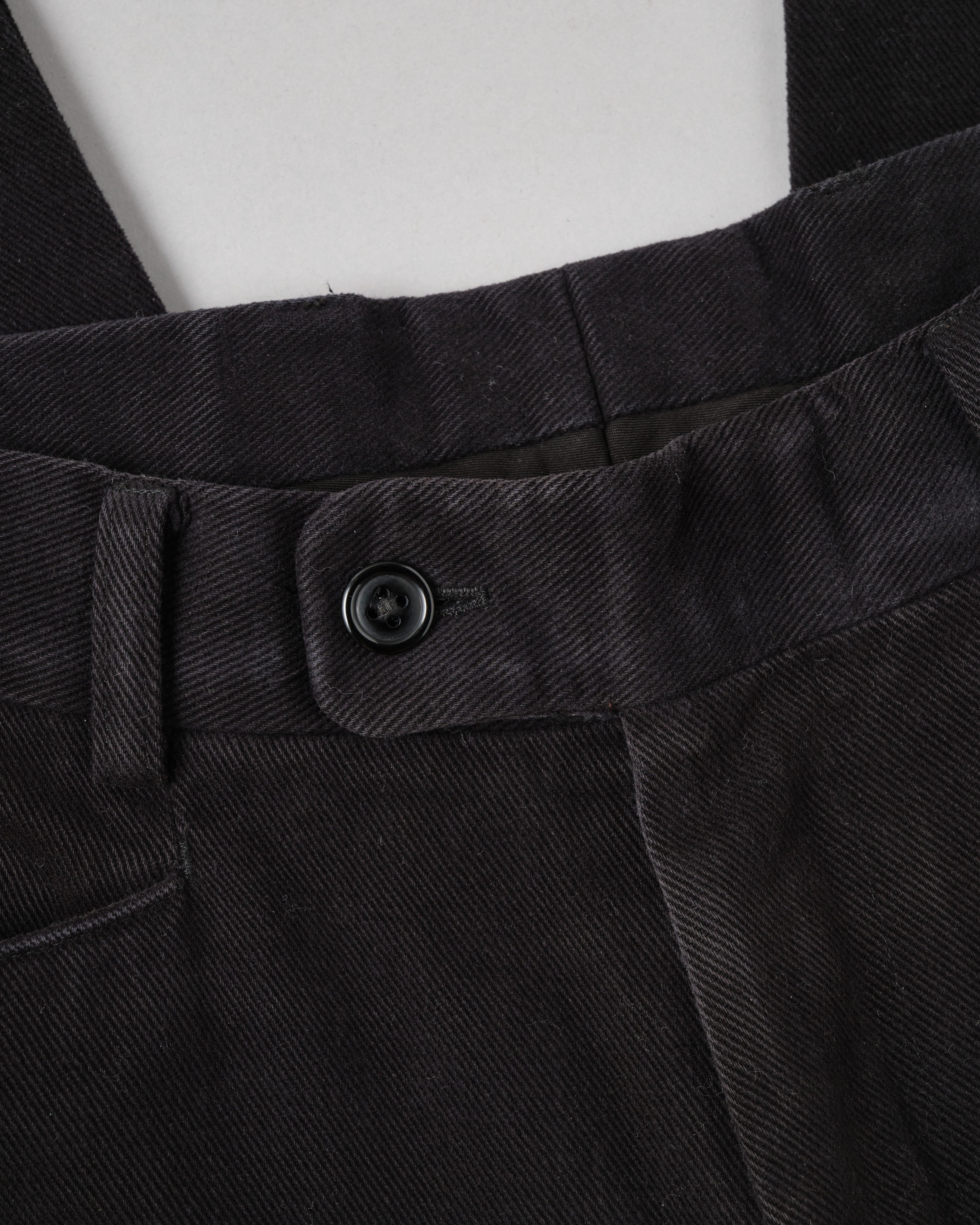 【~90’s】Old BERNARD ZINS Black Cotton Twill Trousers Size.44 "EMILIO BATCHI 別注"