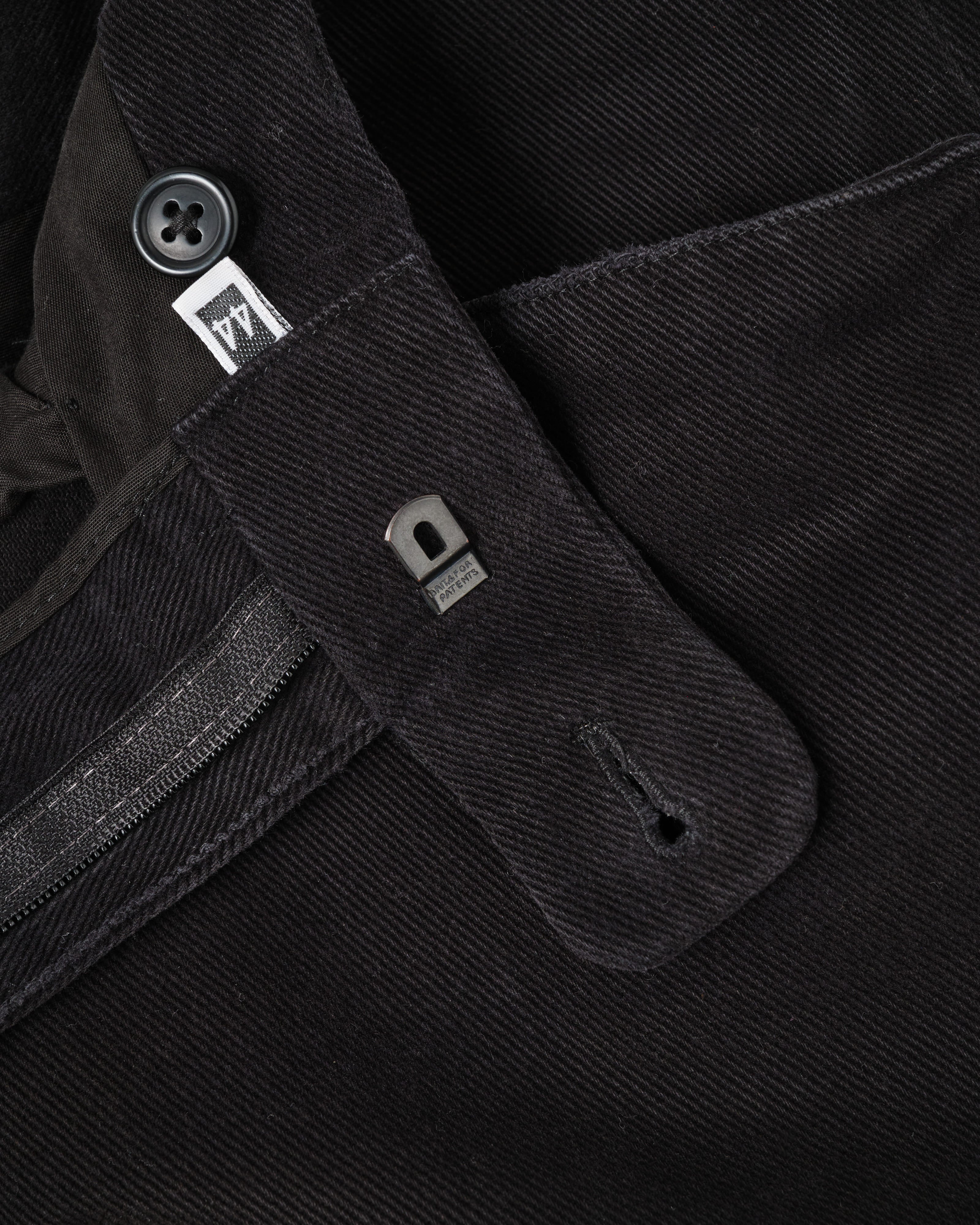 【~90’s】Old BERNARD ZINS Black Cotton Twill Trousers Size.44 "EMILIO BATCHI 別注"