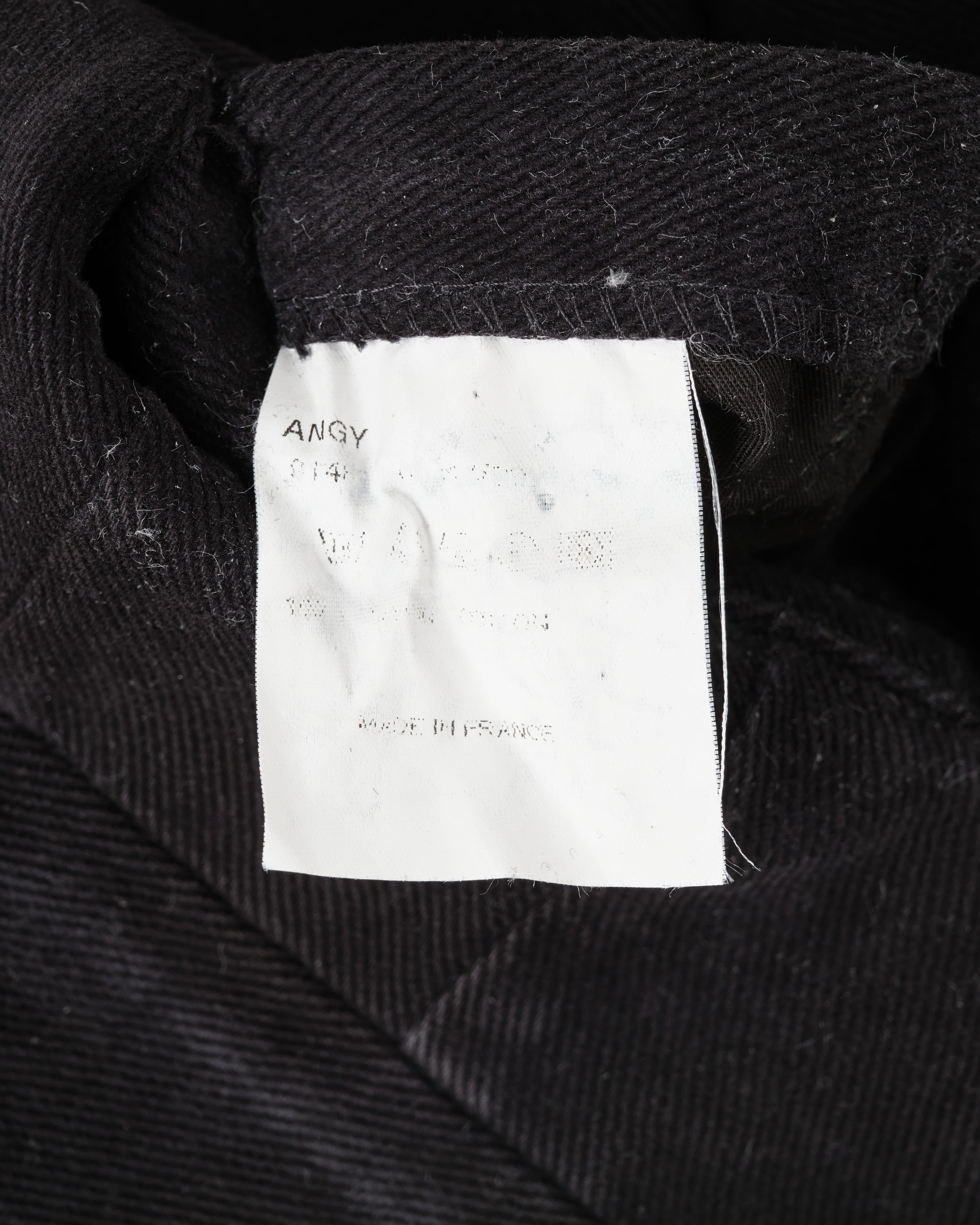 【~90’s】Old BERNARD ZINS Black Cotton Twill Trousers Size.44 "EMILIO BATCHI 別注"
