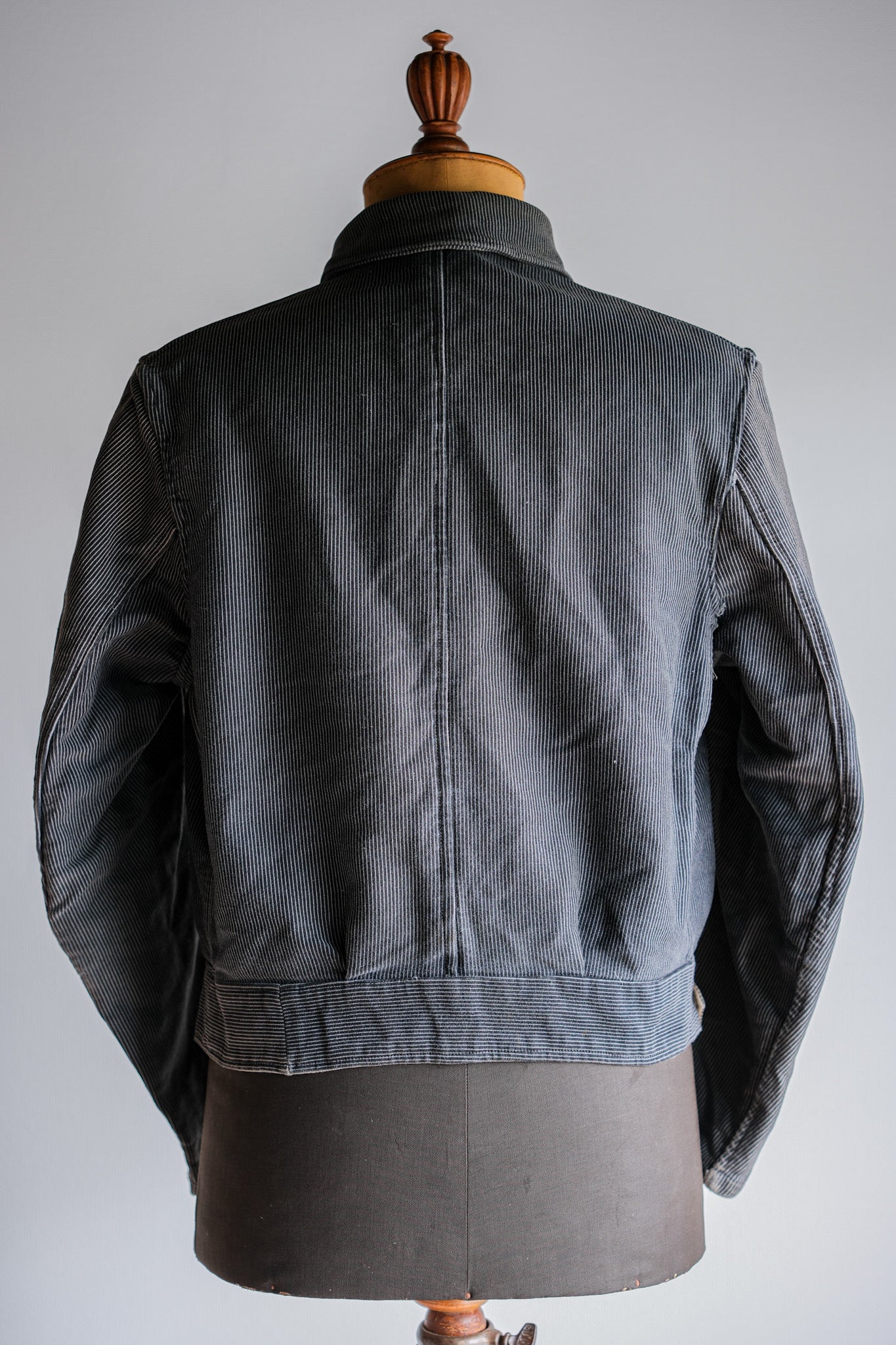 【~40's】Belgium Vintage Printed Moleskin Prisoner Jacket