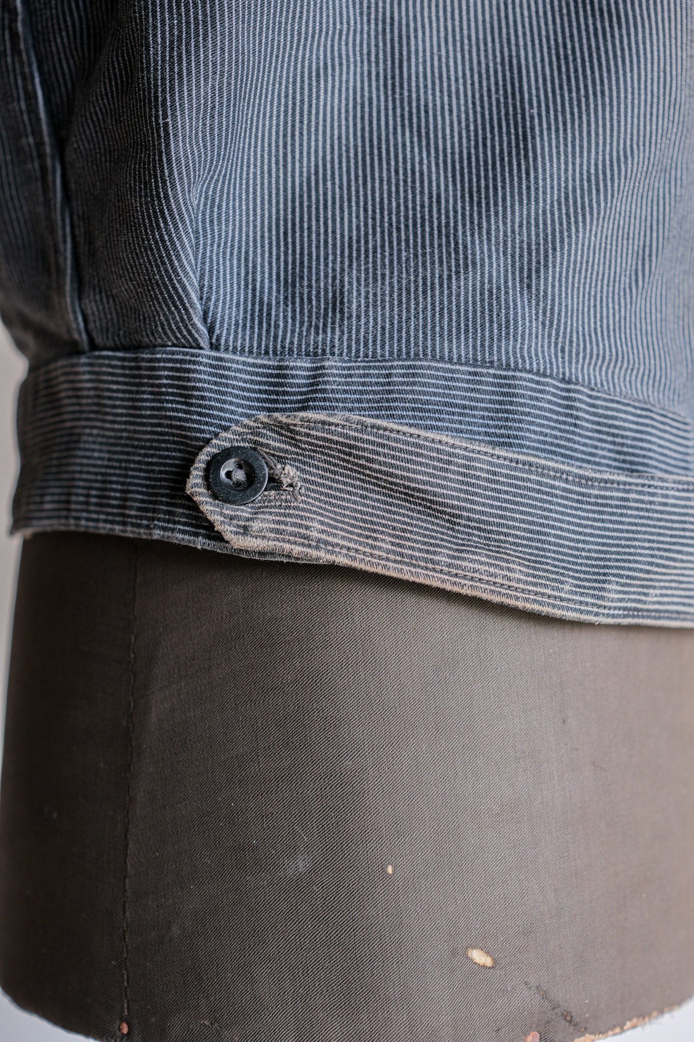 【~40's】Belgium Vintage Printed Moleskin Prisoner Jacket