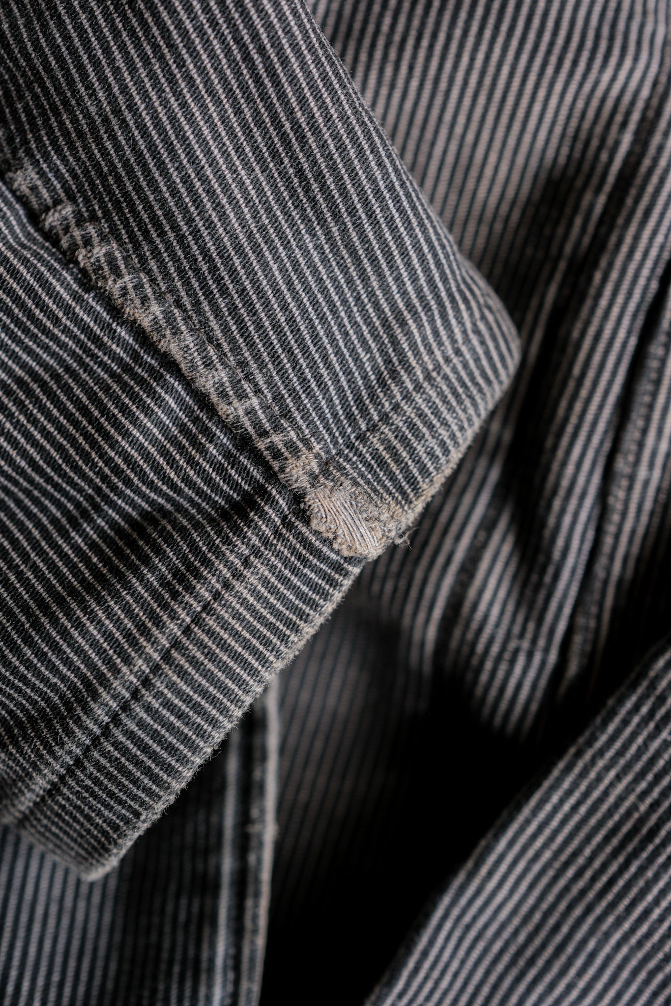 【~40's】Belgium Vintage Printed Moleskin Prisoner Jacket