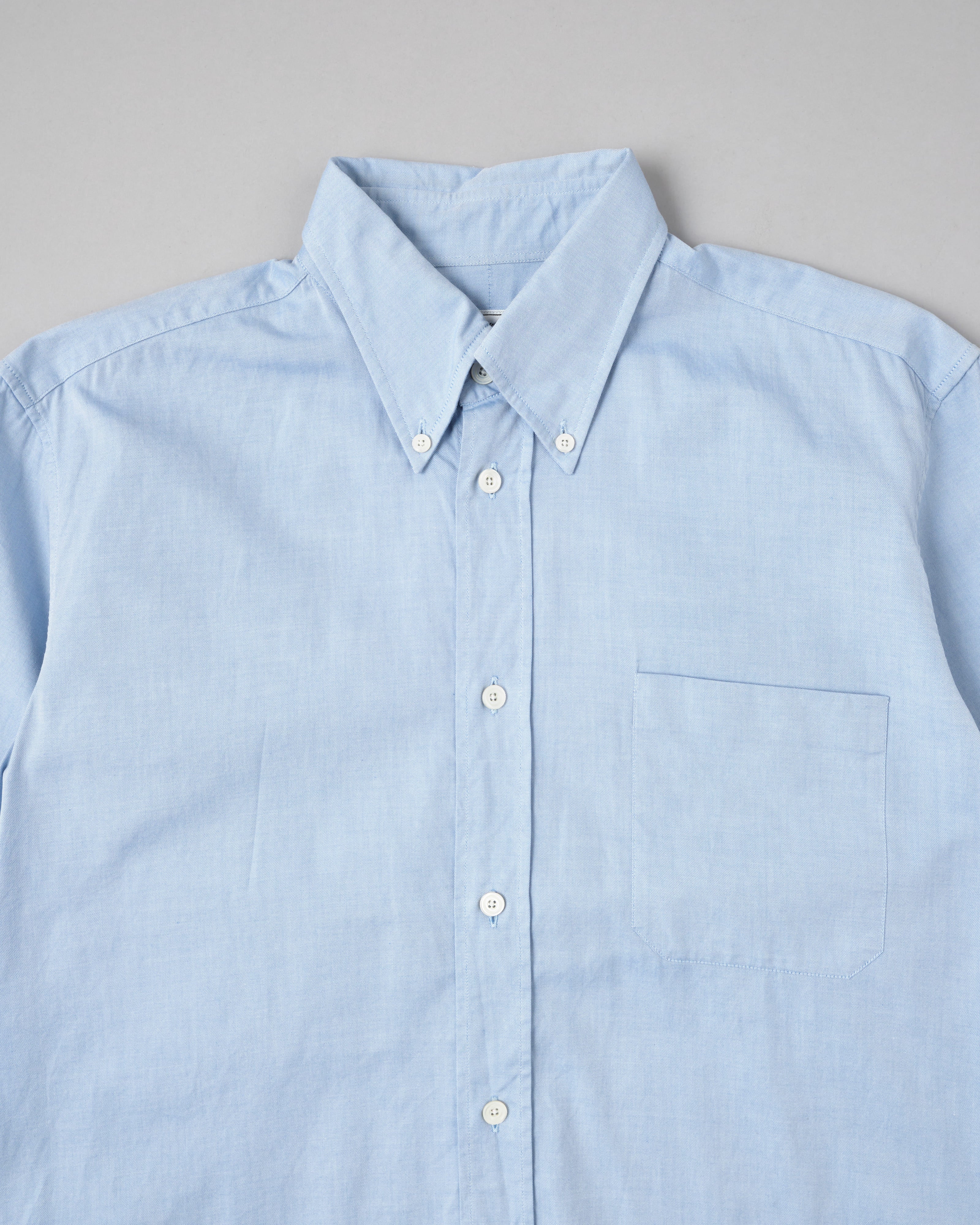 【~00's】Old Hermès Paris Cotton Oxford B.D Shirt With Sellier Button Size.37