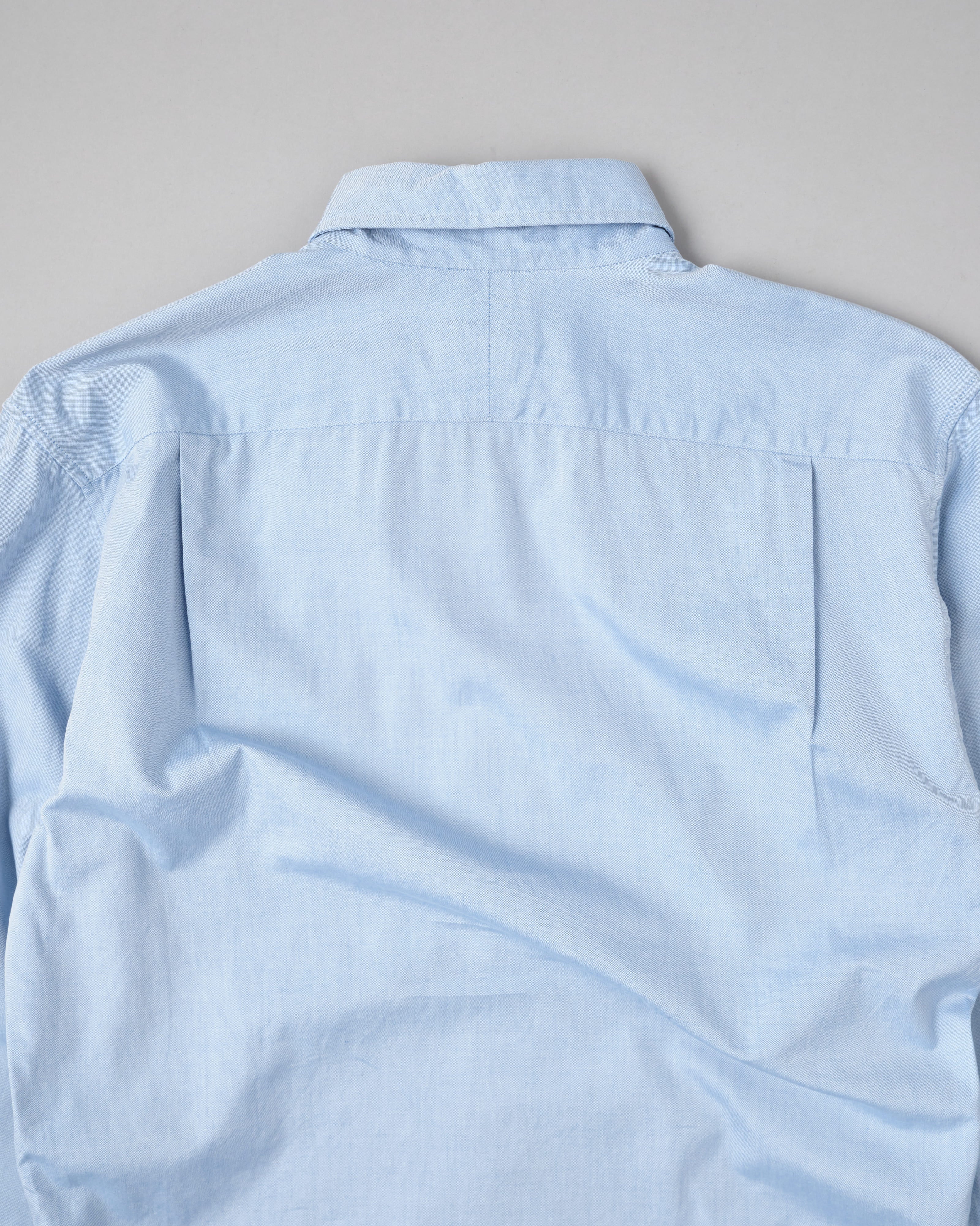 【~00's】Old Hermès Paris Cotton Oxford B.D Shirt With Sellier Button Size.37