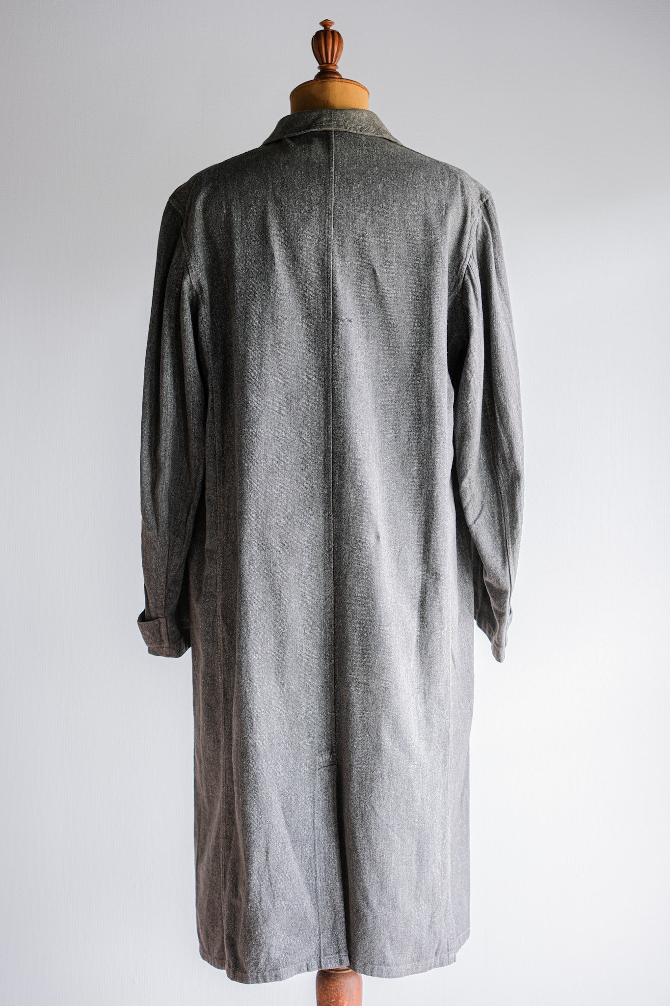 【~30's】French Vintage Salt & Pepper Cotton Twill Work Coat