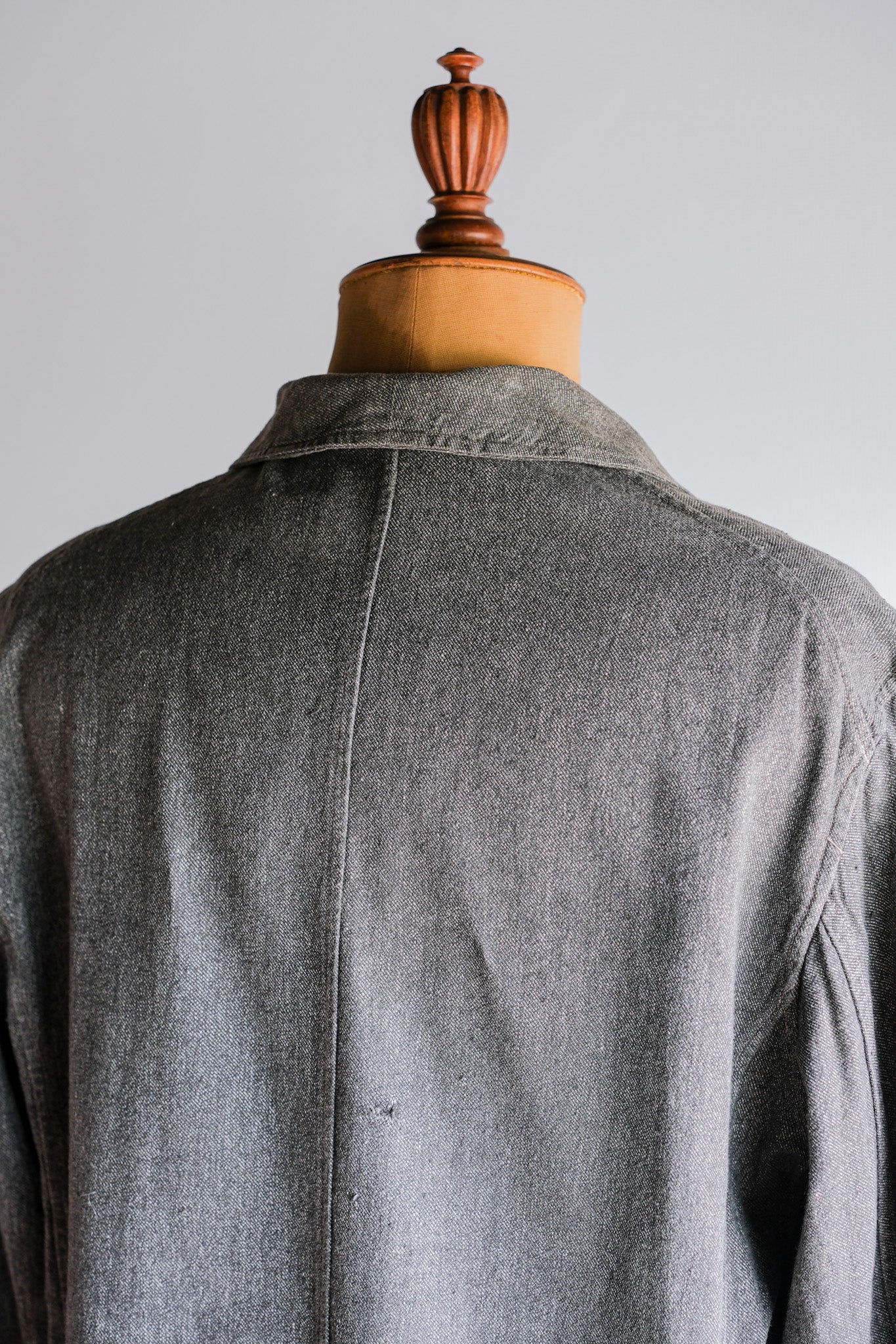 【~30's】French Vintage Salt & Pepper Cotton Twill Work Coat