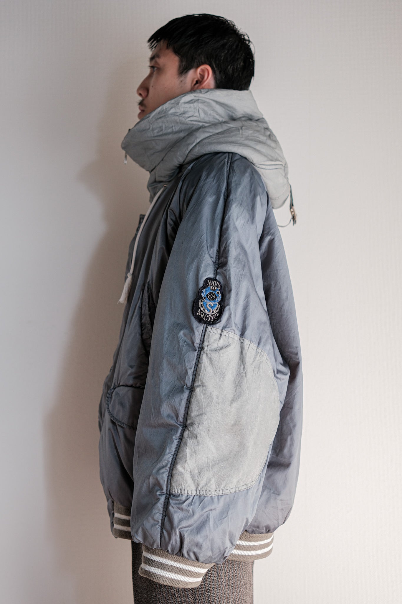 【~80's】Old BONEVILLE Navy Arctic Hooded Jacket Size.54