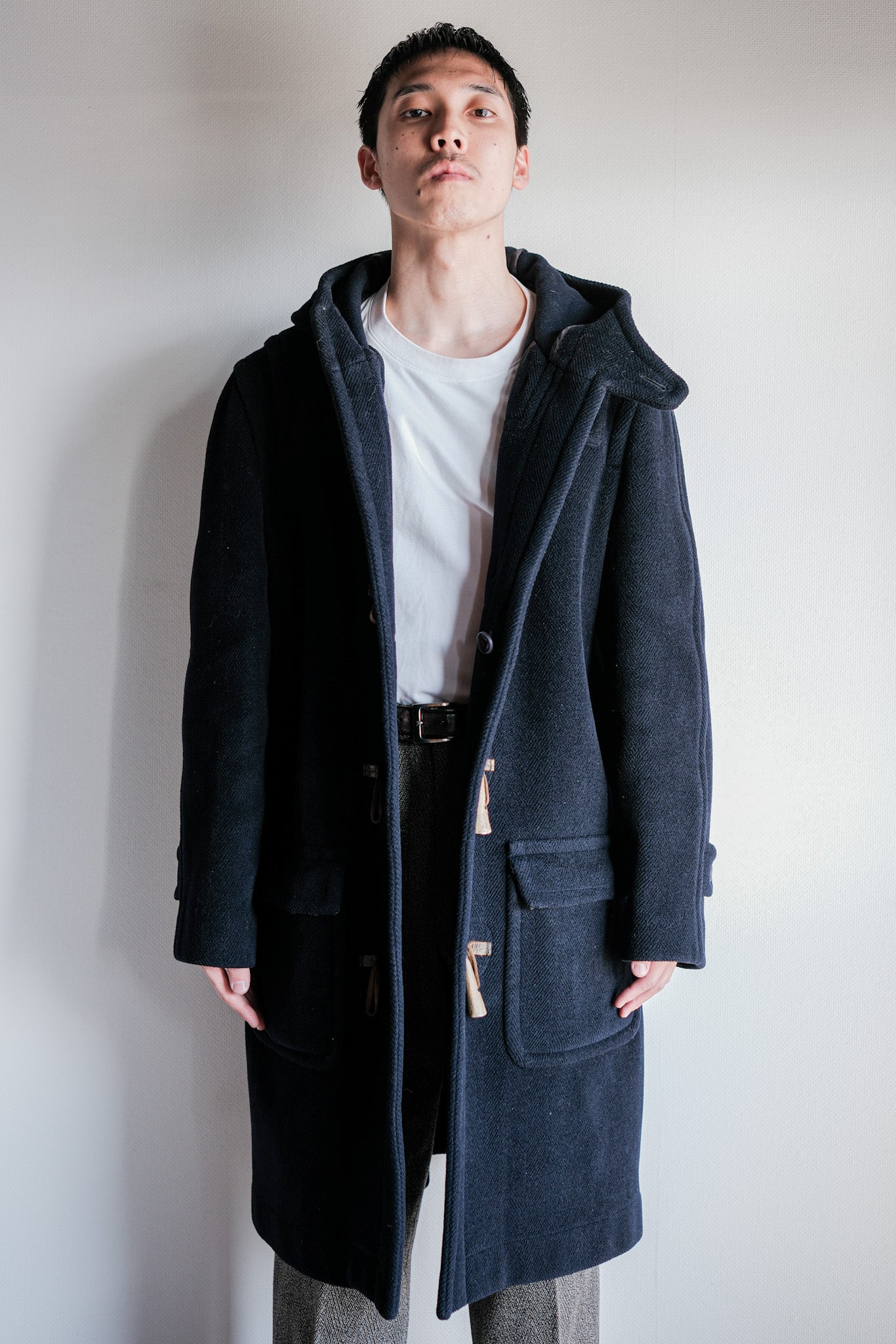 【~90's】Old INVERTERE HBT Wool Duffle Coat Size.40L "Moorbrook" "M.BARDELLI 別注"