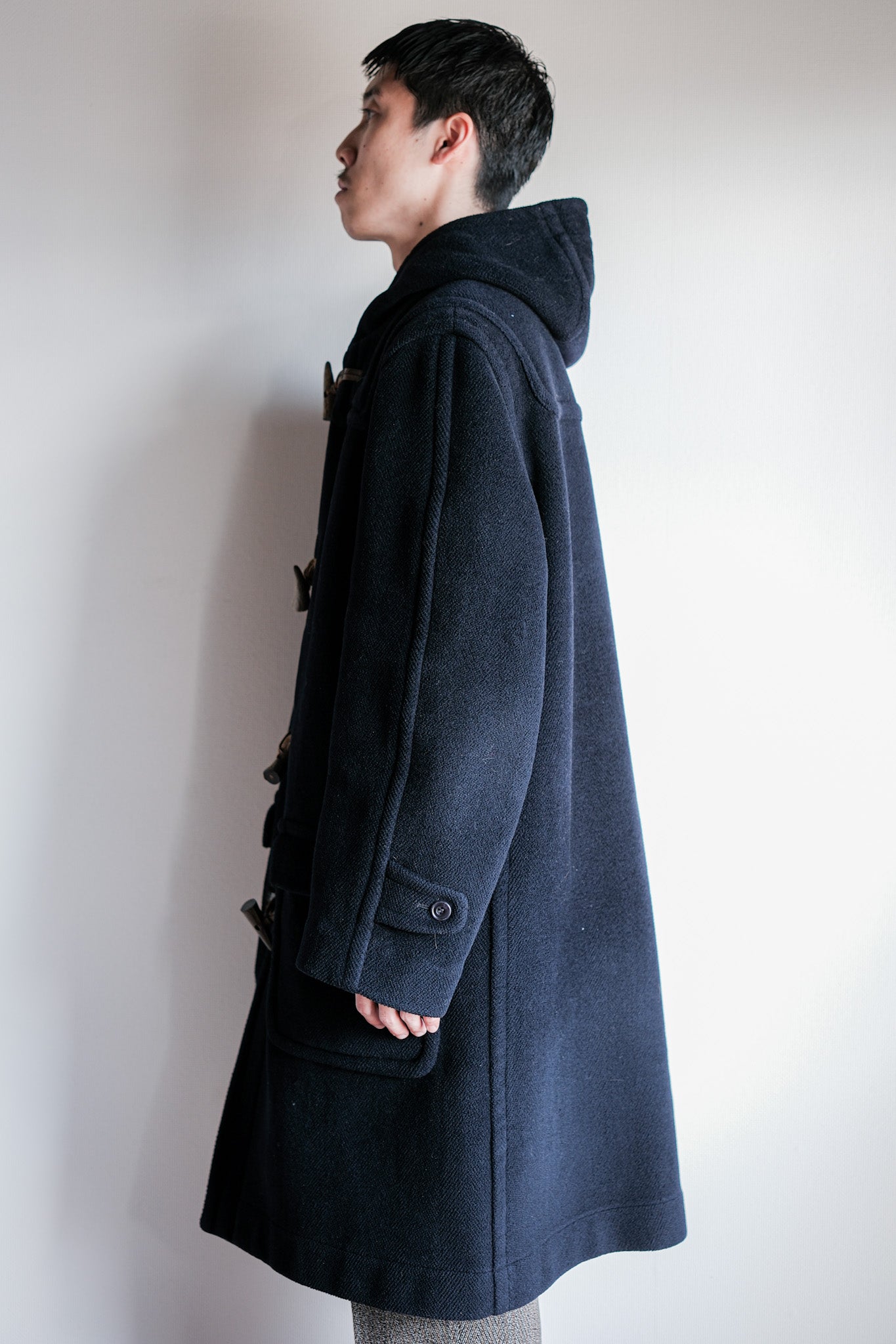 【~90's】Old INVERTERE HBT Wool Duffle Coat Size.40L "Moorbrook" "M.BARDELLI 別注"