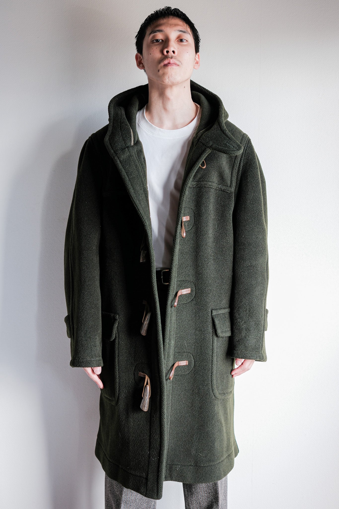 【~90's】Old INVERTERE HBT Wool Duffle Coat "Moorbrook" "DAVIDE CENCI 別注"