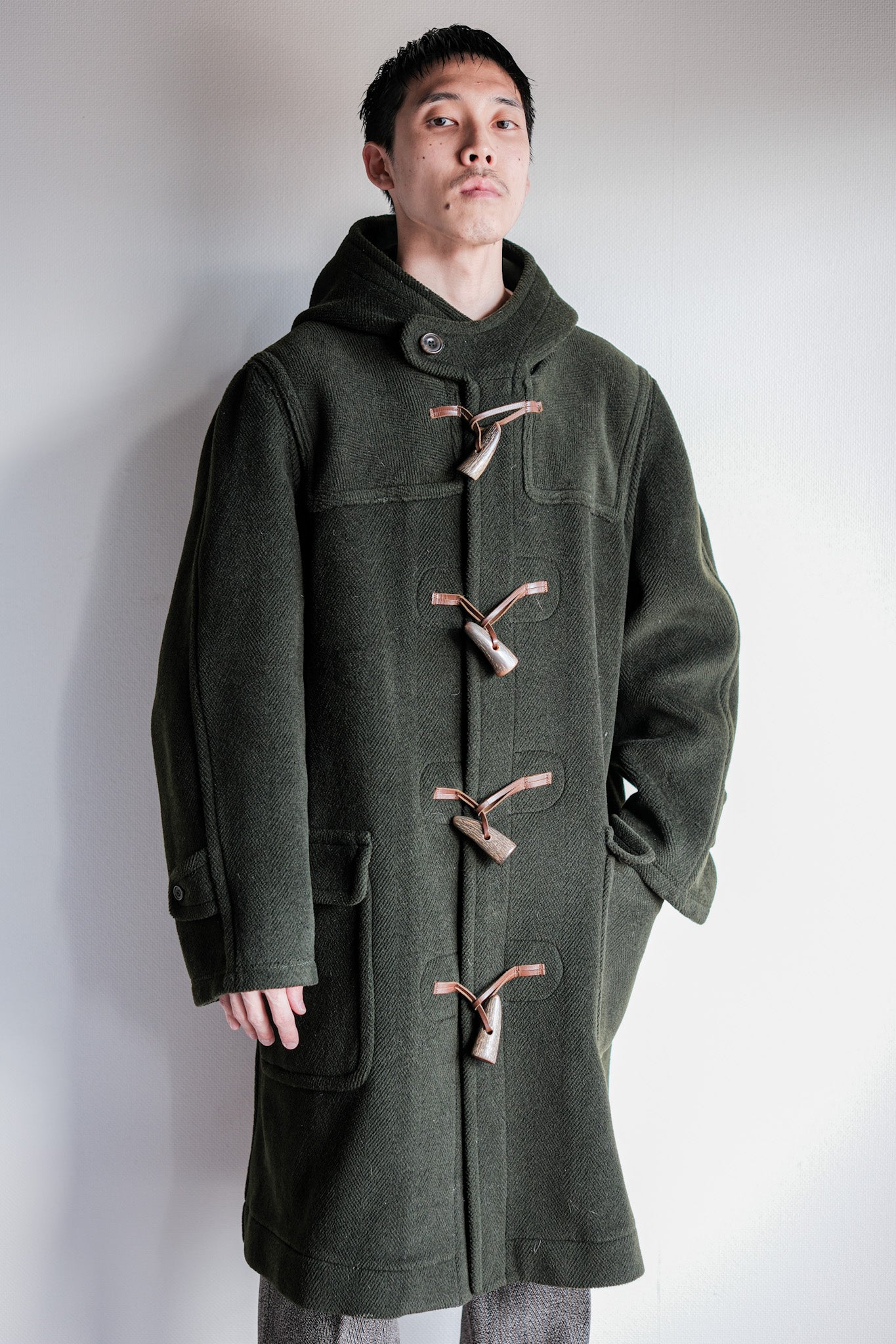 【~90's】Old INVERTERE HBT Wool Duffle Coat "Moorbrook" "DAVIDE CENCI 別注"