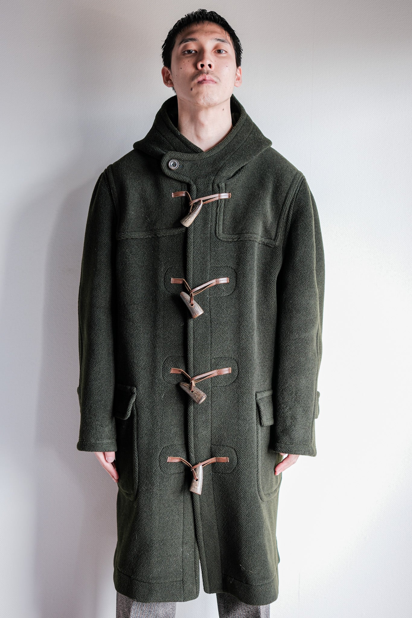 【~90's】Old INVERTERE HBT Wool Duffle Coat "Moorbrook" "DAVIDE CENCI 別注"
